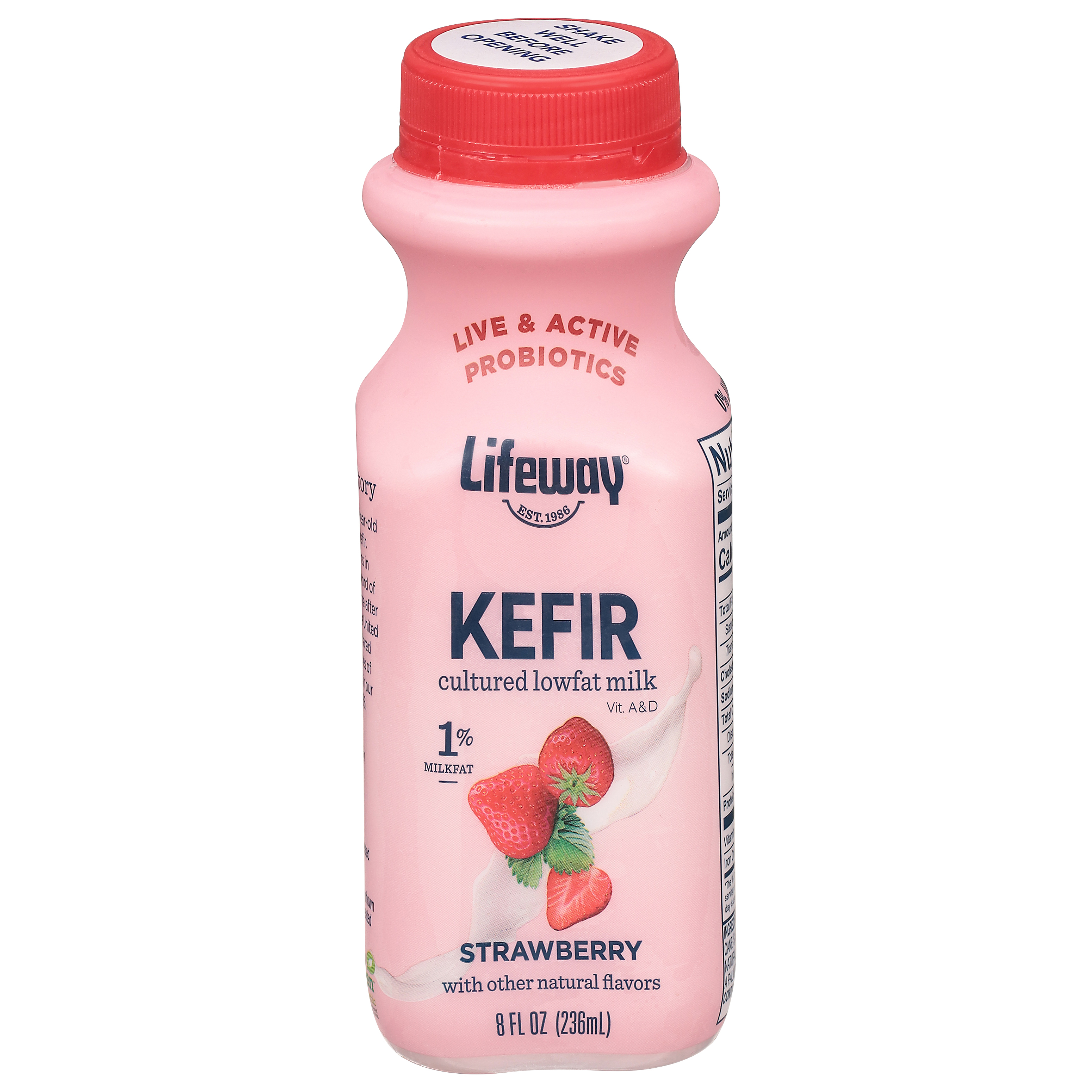 Lifeway 1% Milkfat Lowfat Strawberry Kefir