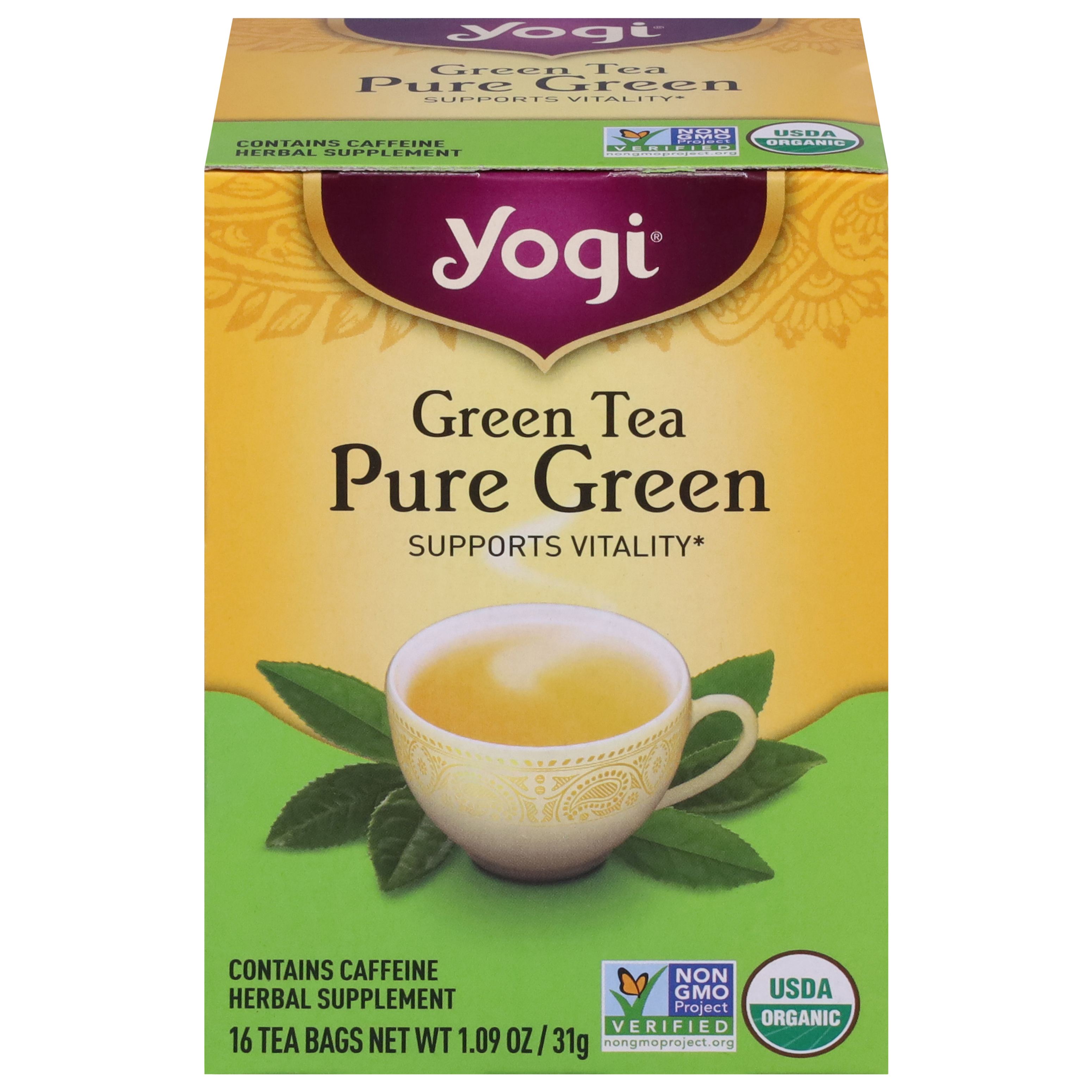 Yogi Tea Bags Pure Green Green Tea
