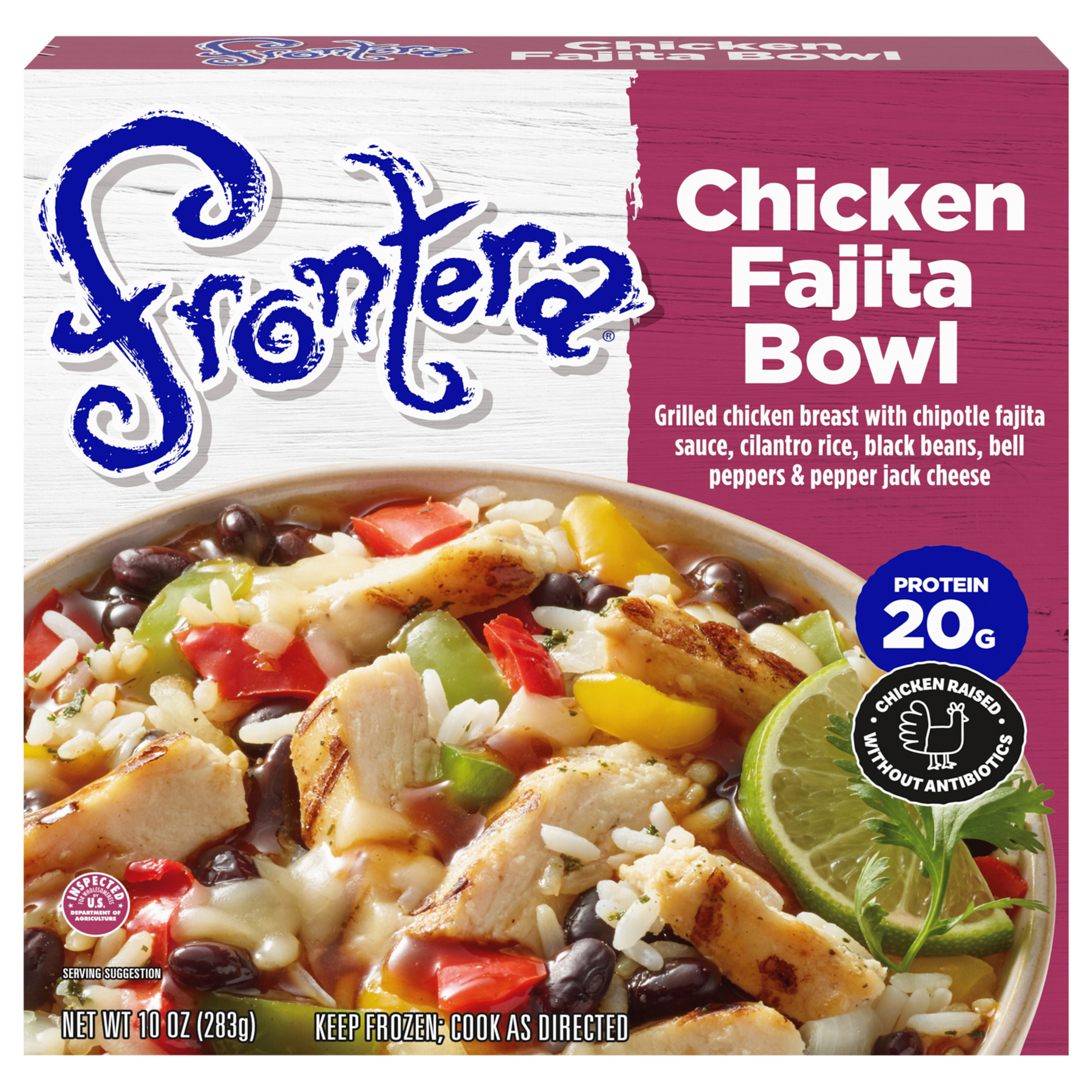 Frontera Chicken Fajita Bowl, Frozen Meal,