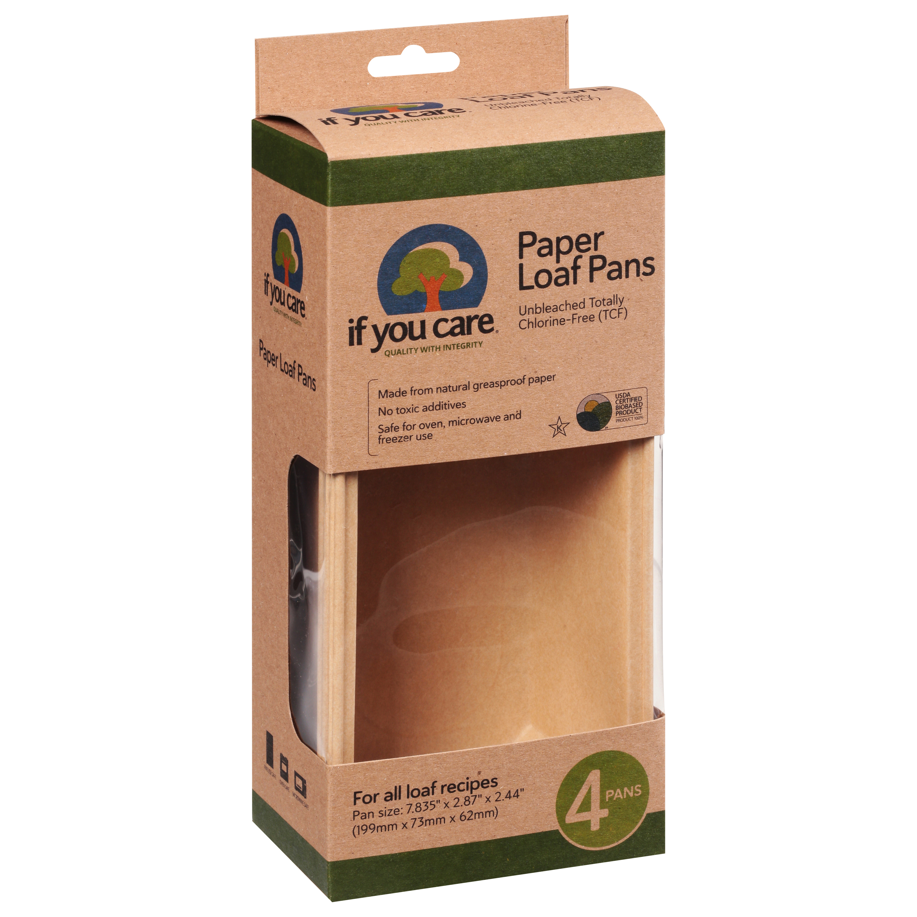 If You Care Paper Loaf Pans 4 Pans