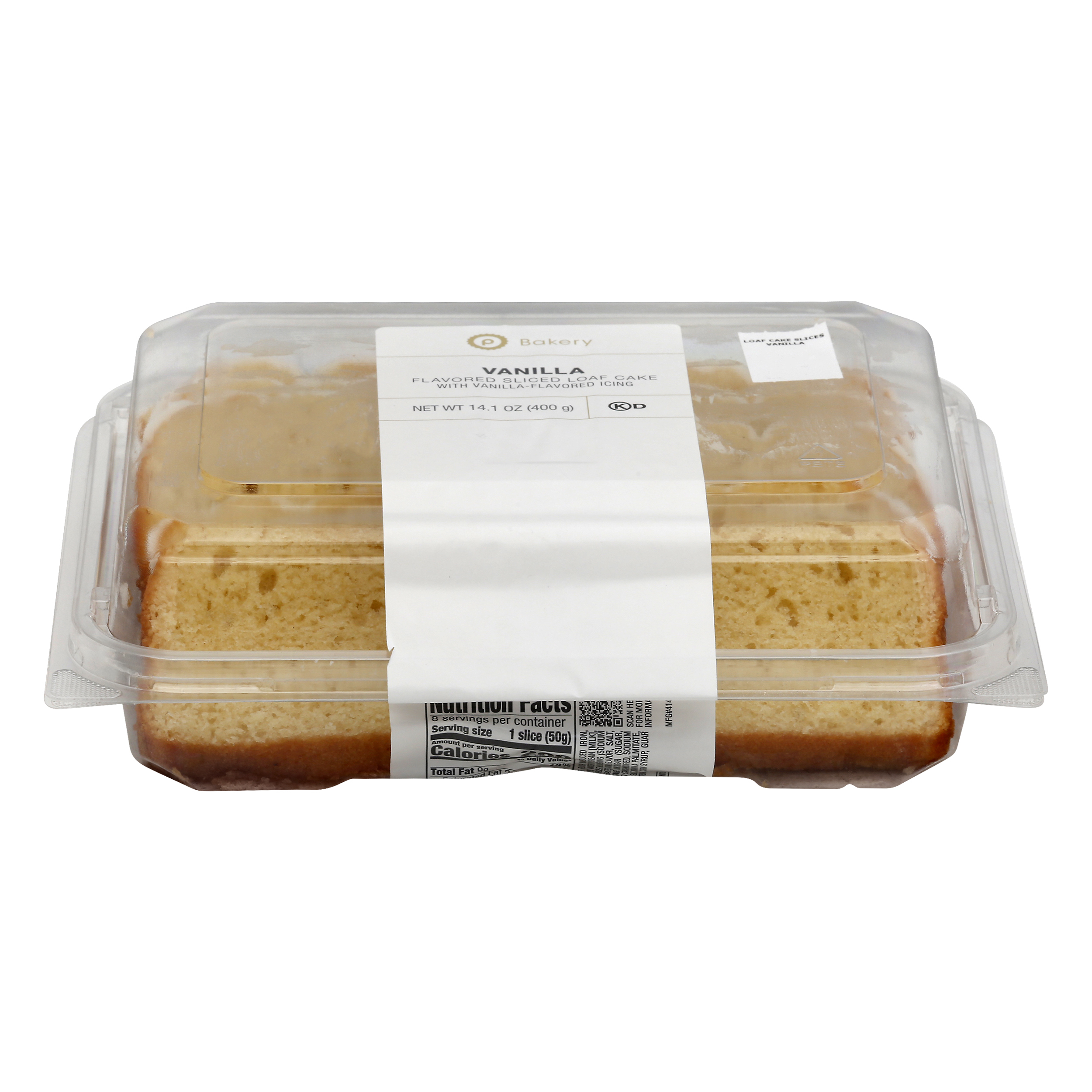 Publix Bakery Sliced Vanilla Flavored Loaf Cake 14.1 oz CLAM SHELL