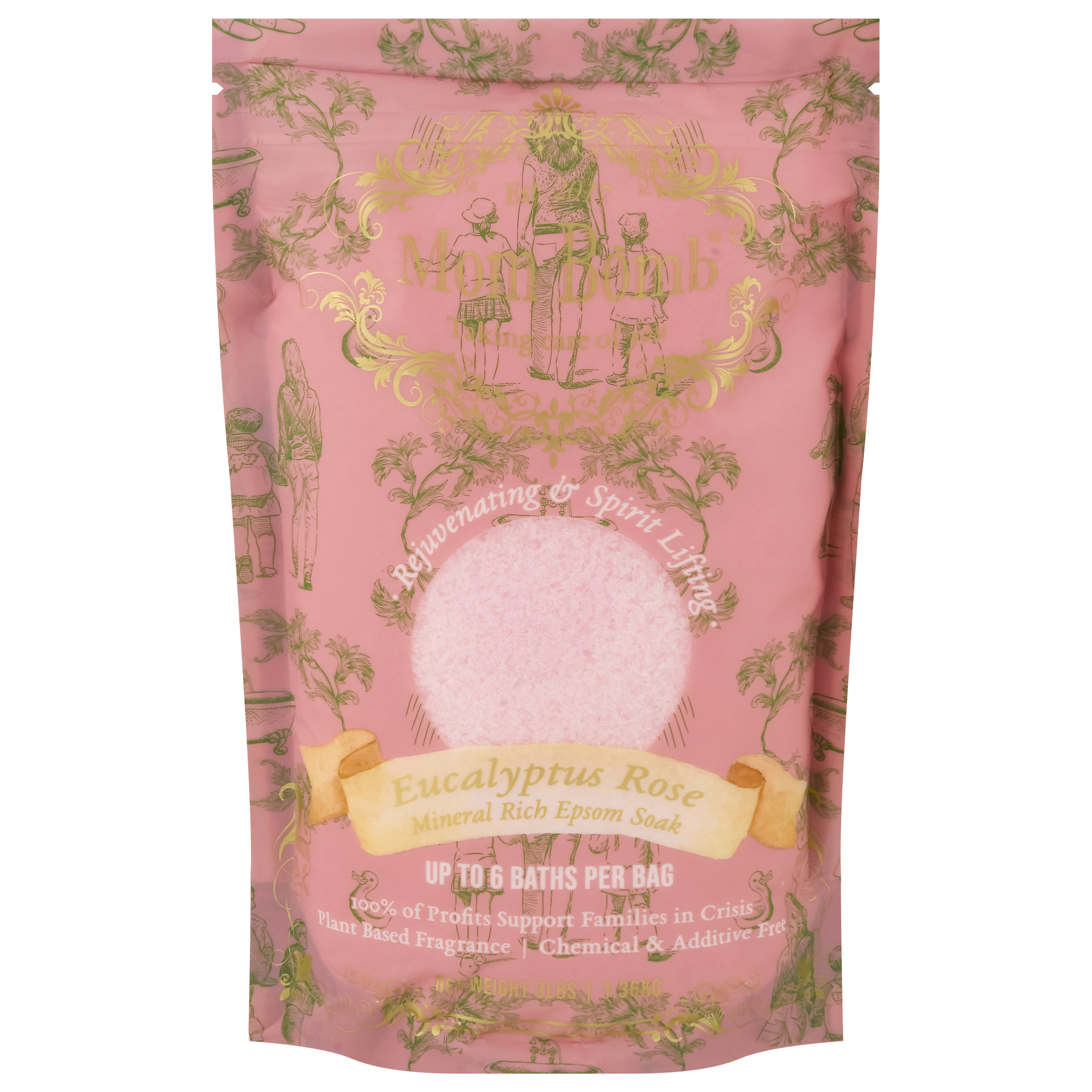 Mom Bomb Mineral Rich Eucalyptus Rose Epsom Salt