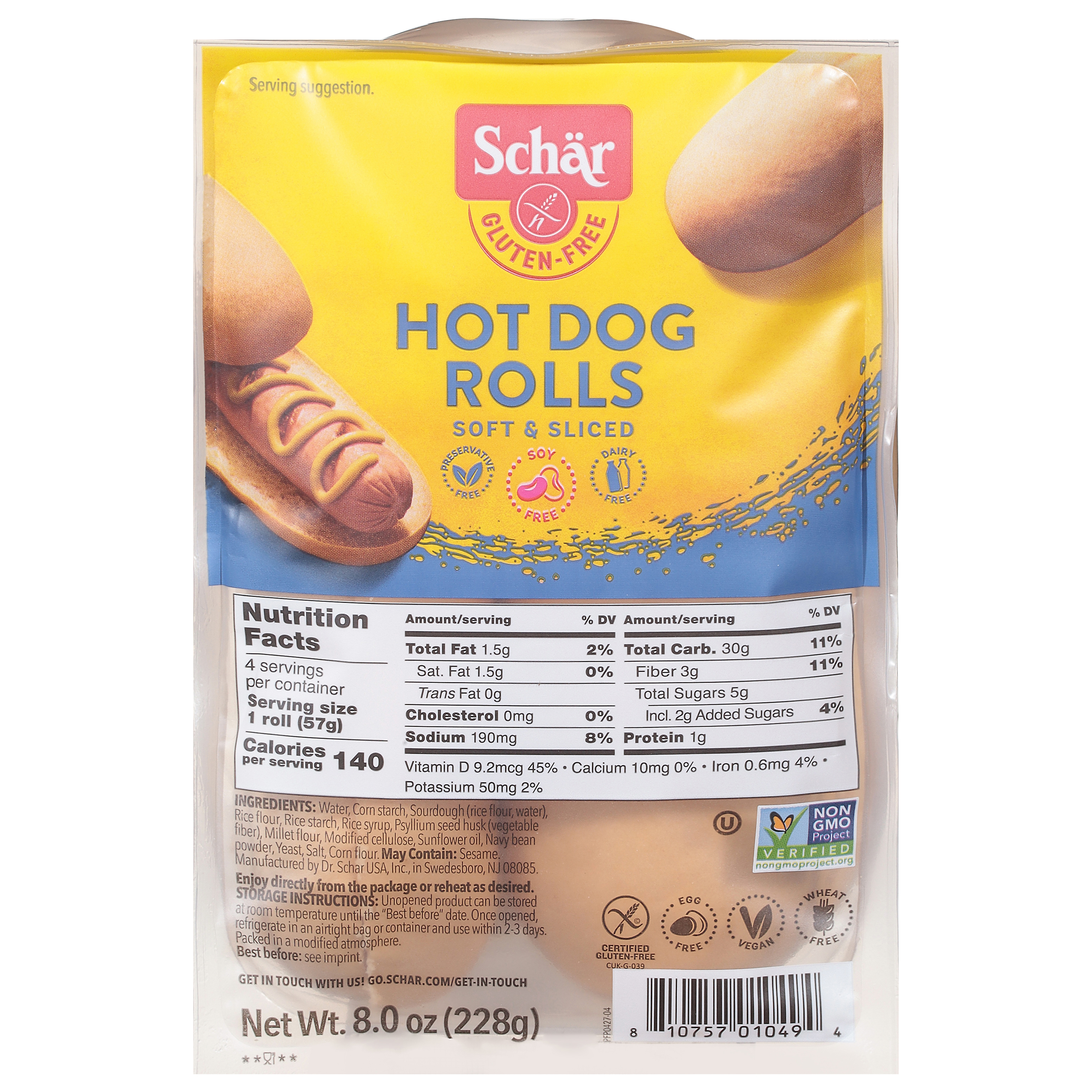 Schar Gluten-Free Hot Dog Rolls