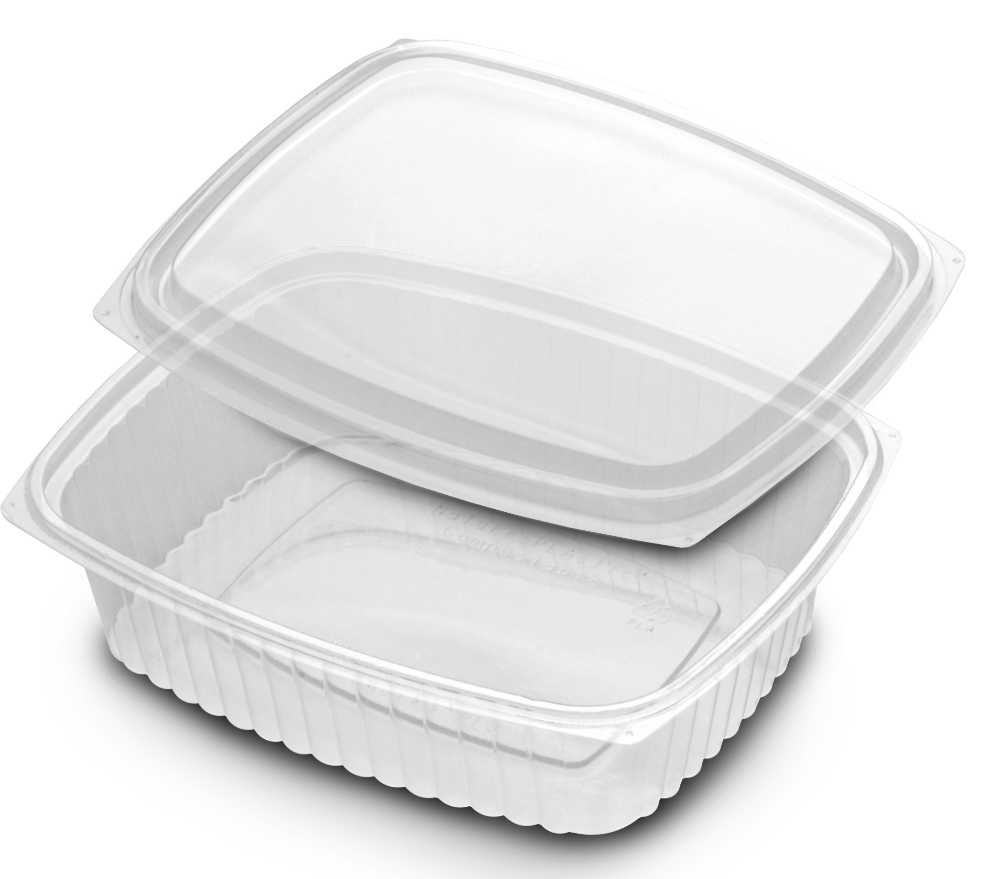 H80WN 48OZ DELI CONT WITH LID189/CS PLA COMPOSTABLE