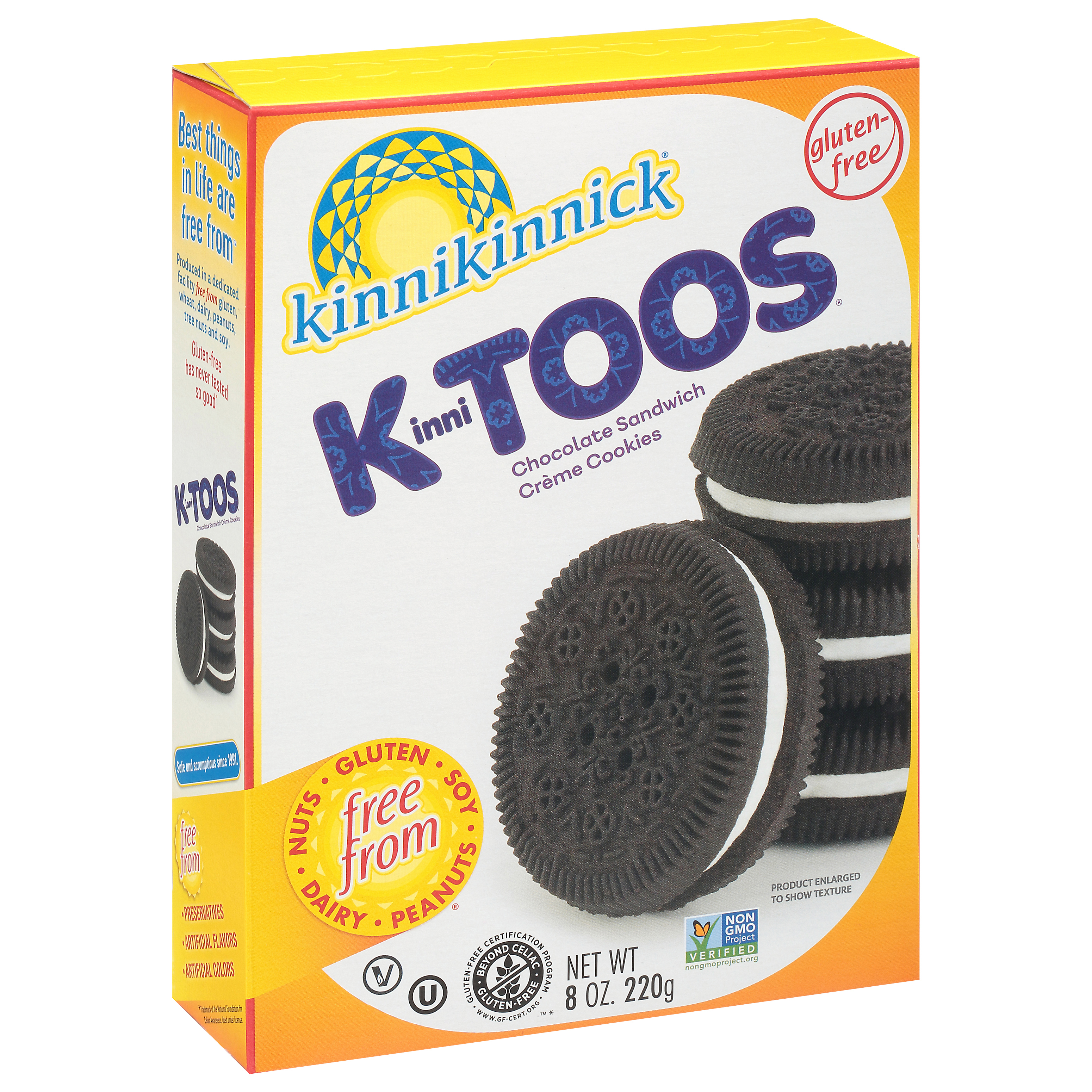 Kinnikinnick Kinni Toos Chocolate Sandwich Creme Cookies