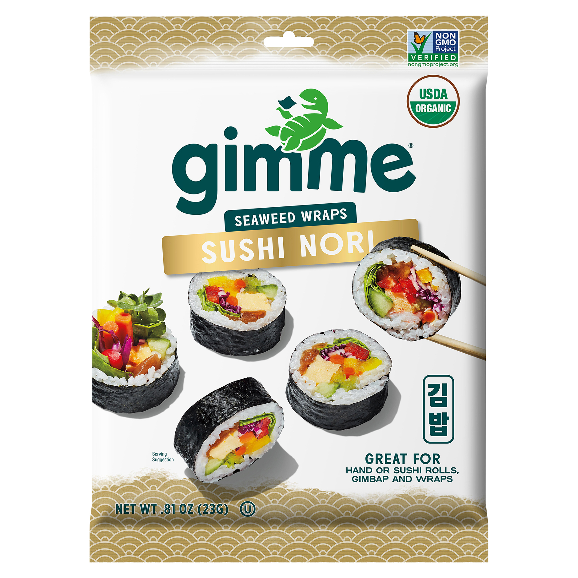 gimMe Sushi Nori Organic Seaweed Wraps