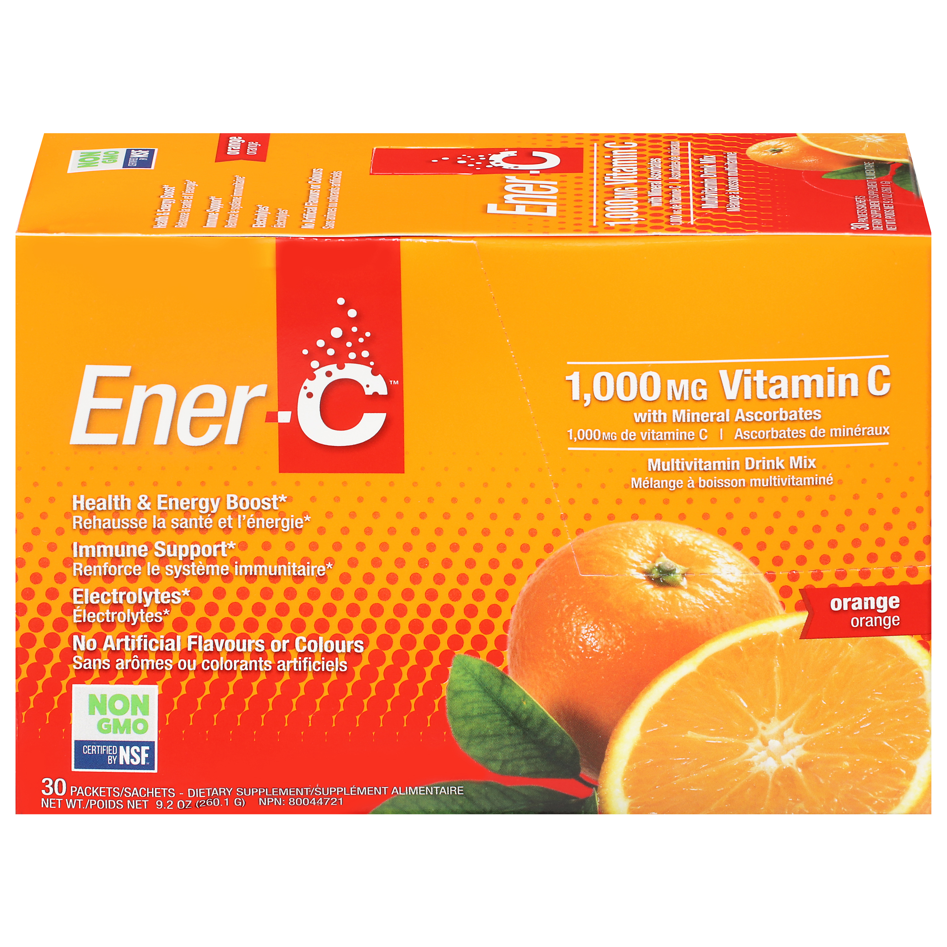 Ener-C 1,000 mg Vitamin C Orange Multivitamin Drink Mix 30 Packets