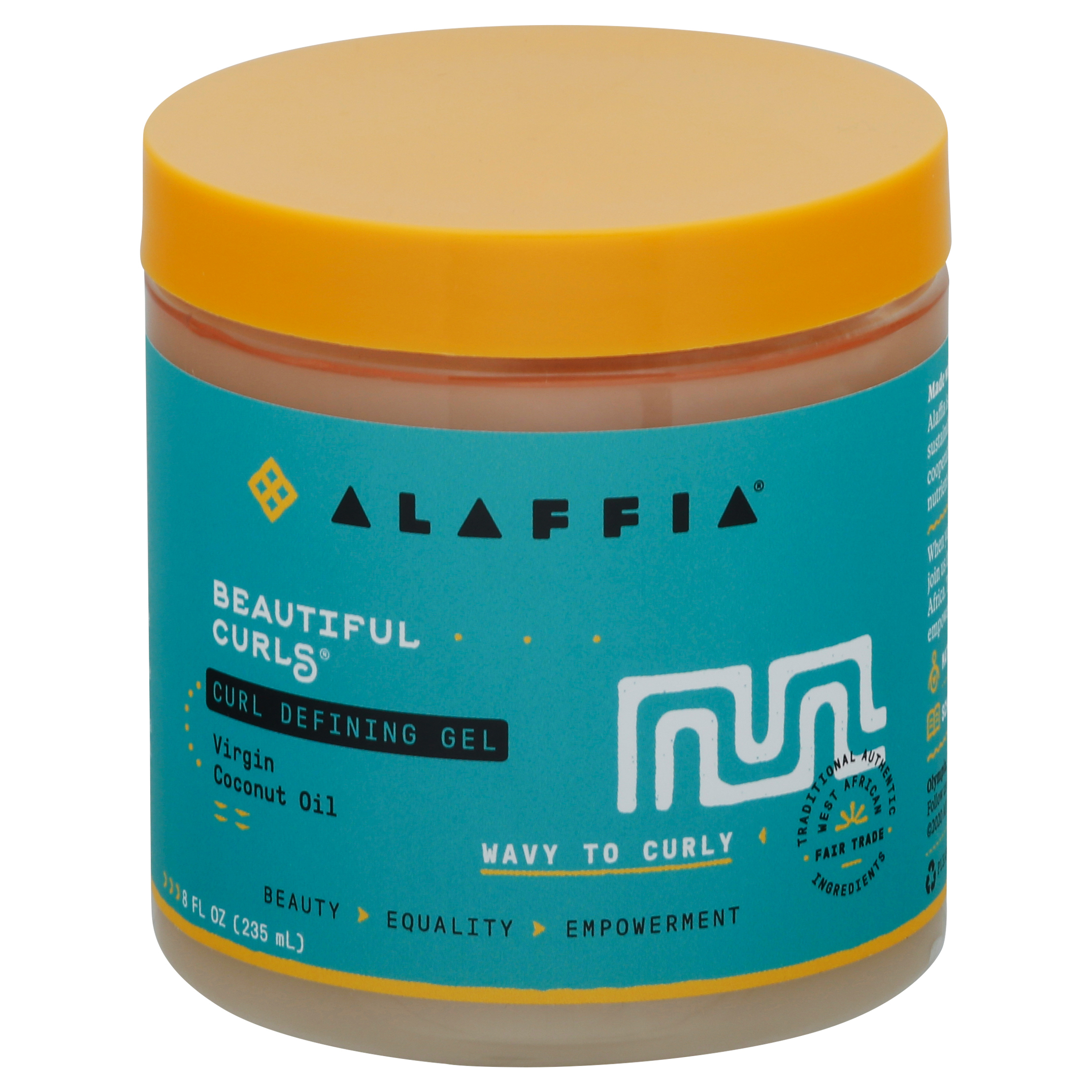 Alaffia Beautiful Curls Wavy to Curly Virgin Coconut Oil Curl Defining Gel