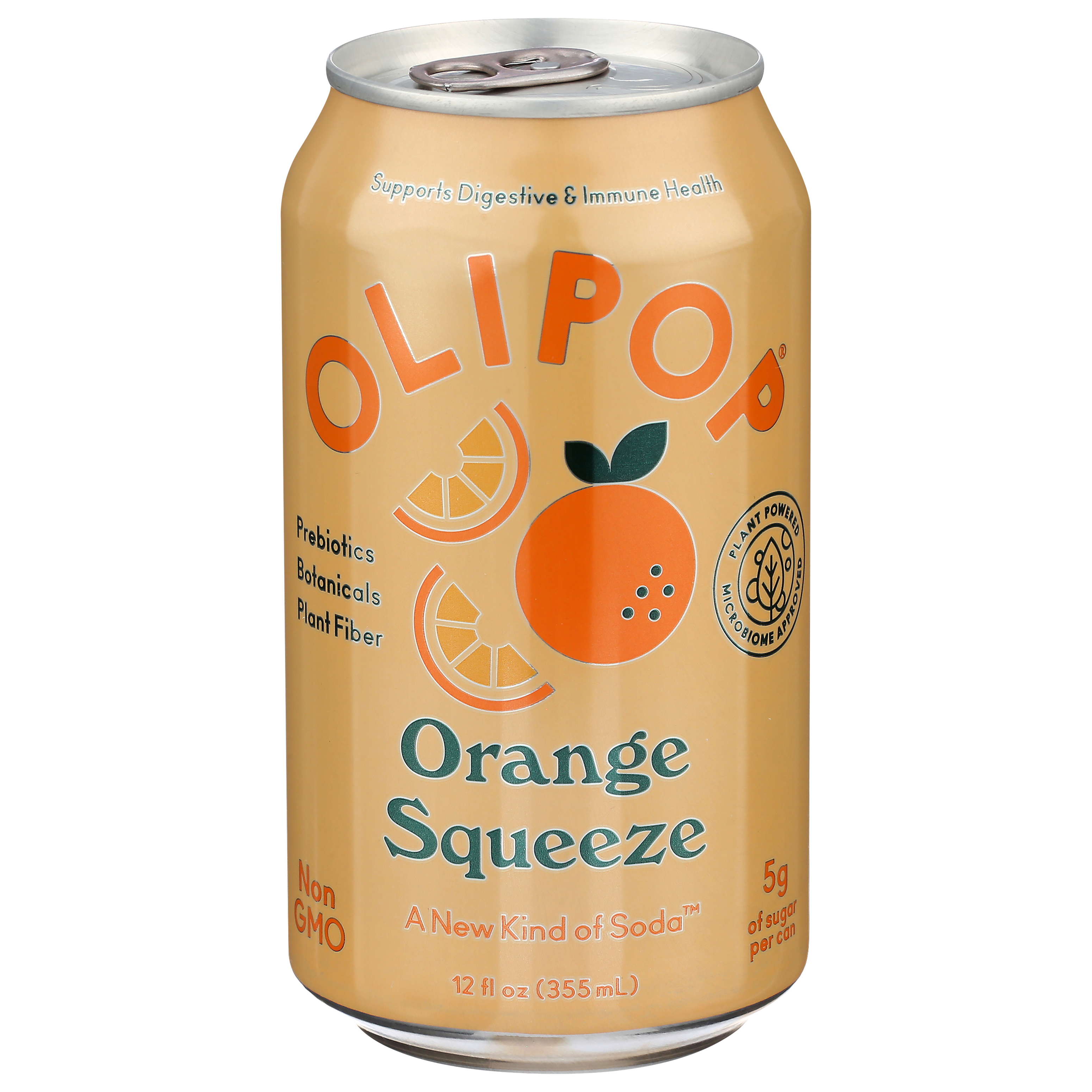 OLIPOP Orange Squeeze, A New Kind of Soda