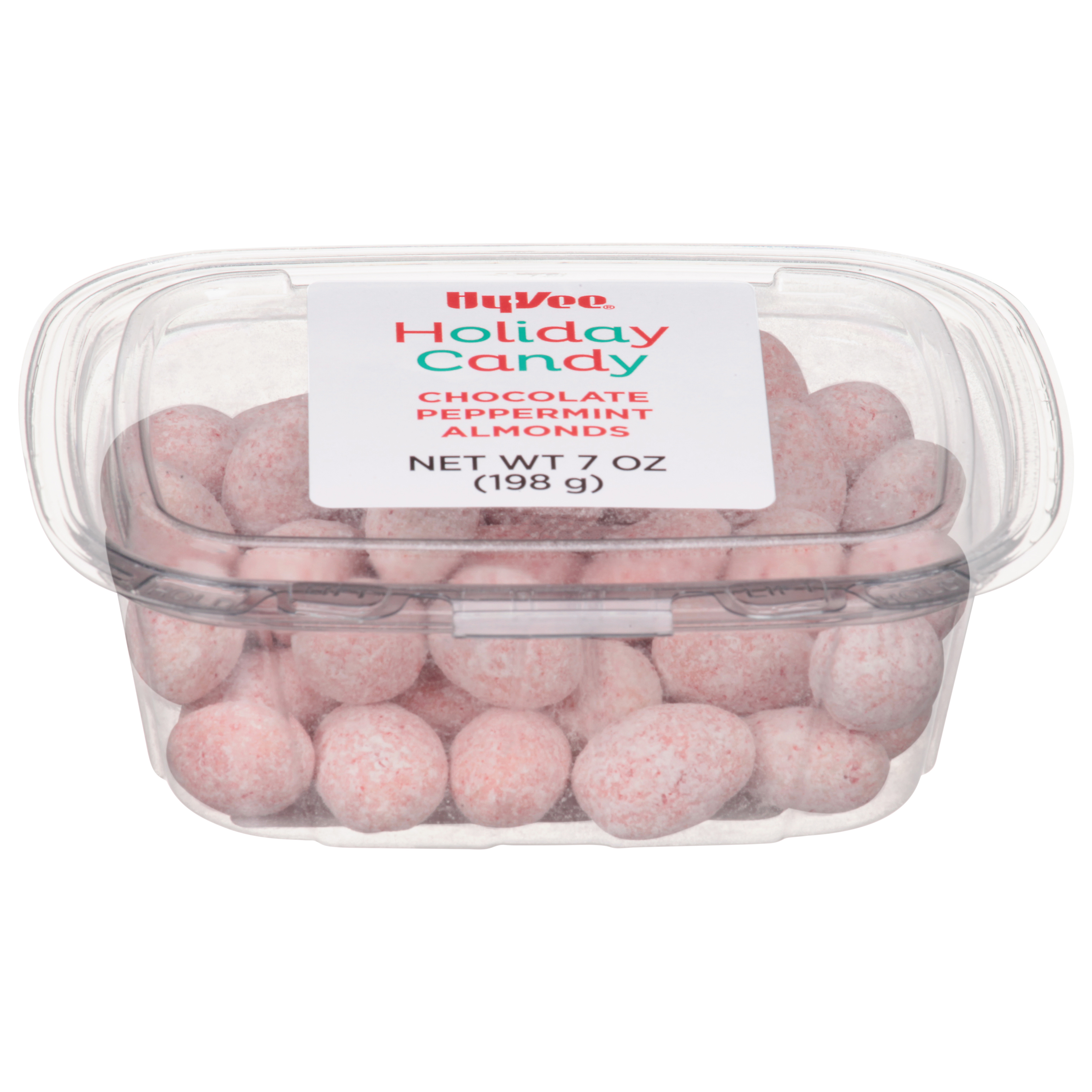 HyVee Chocolate Peppermint Almonds Holiday Candy 7 oz