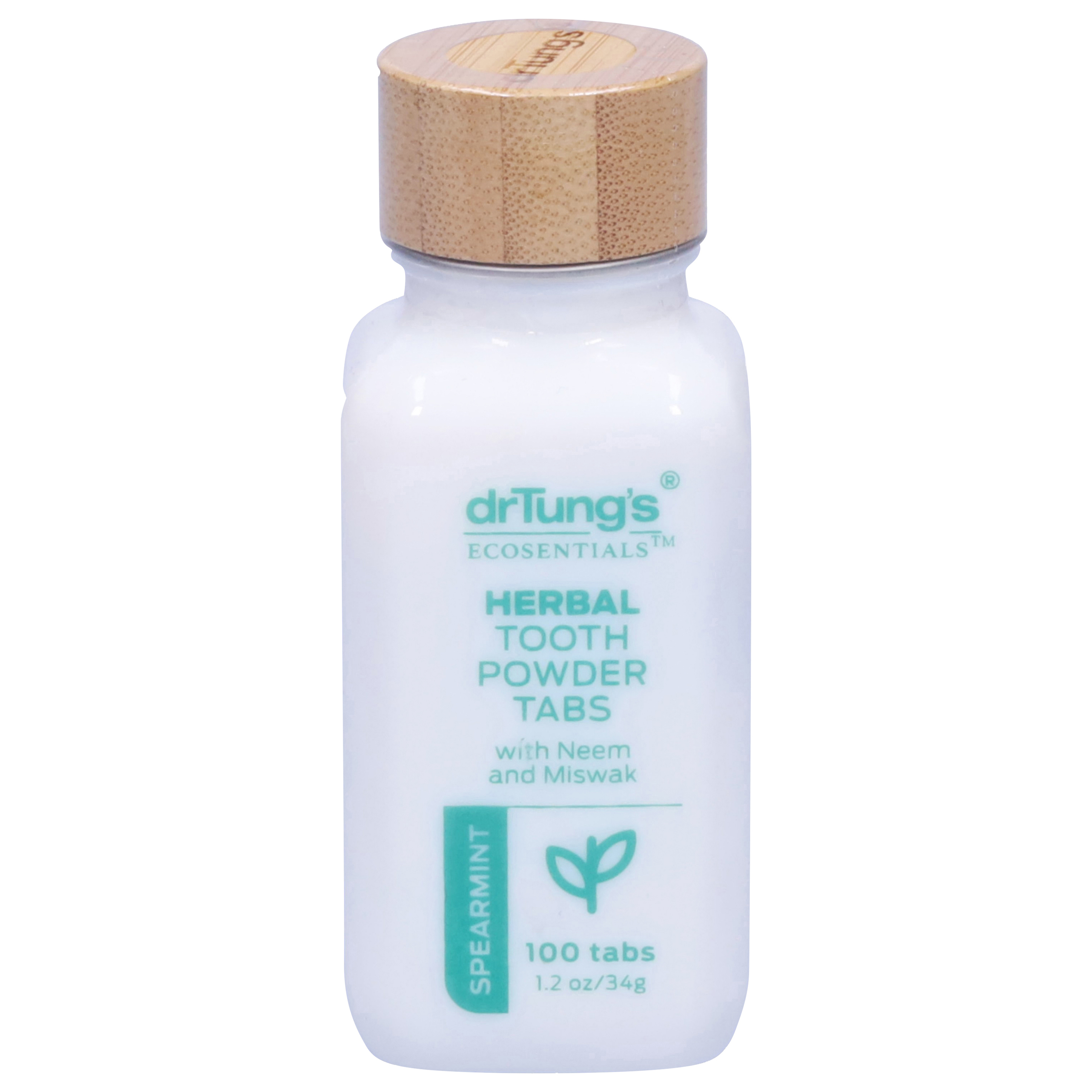 Dr Tung's Herbal Spearmint Tooth Powder Tabs with Neem and Miswak