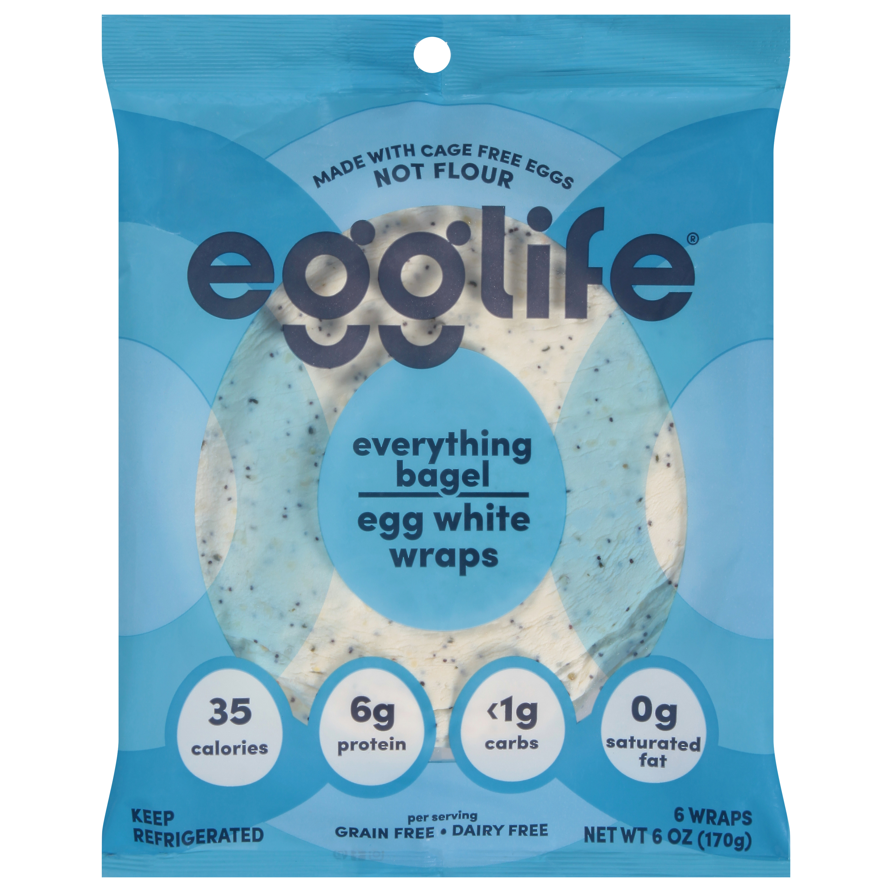 Egglife Everything Bagel Egg White Wraps