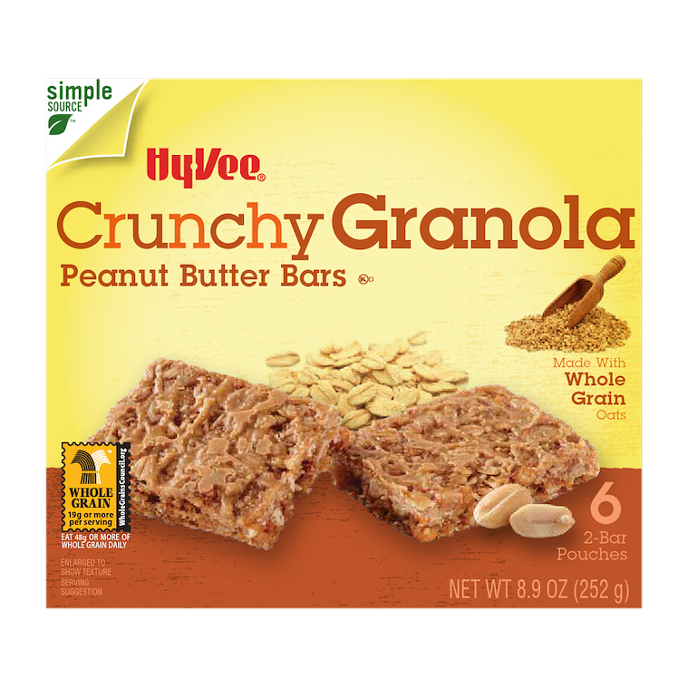 HyVee Crunchy Granola Peanut Butter Bars 6 ea