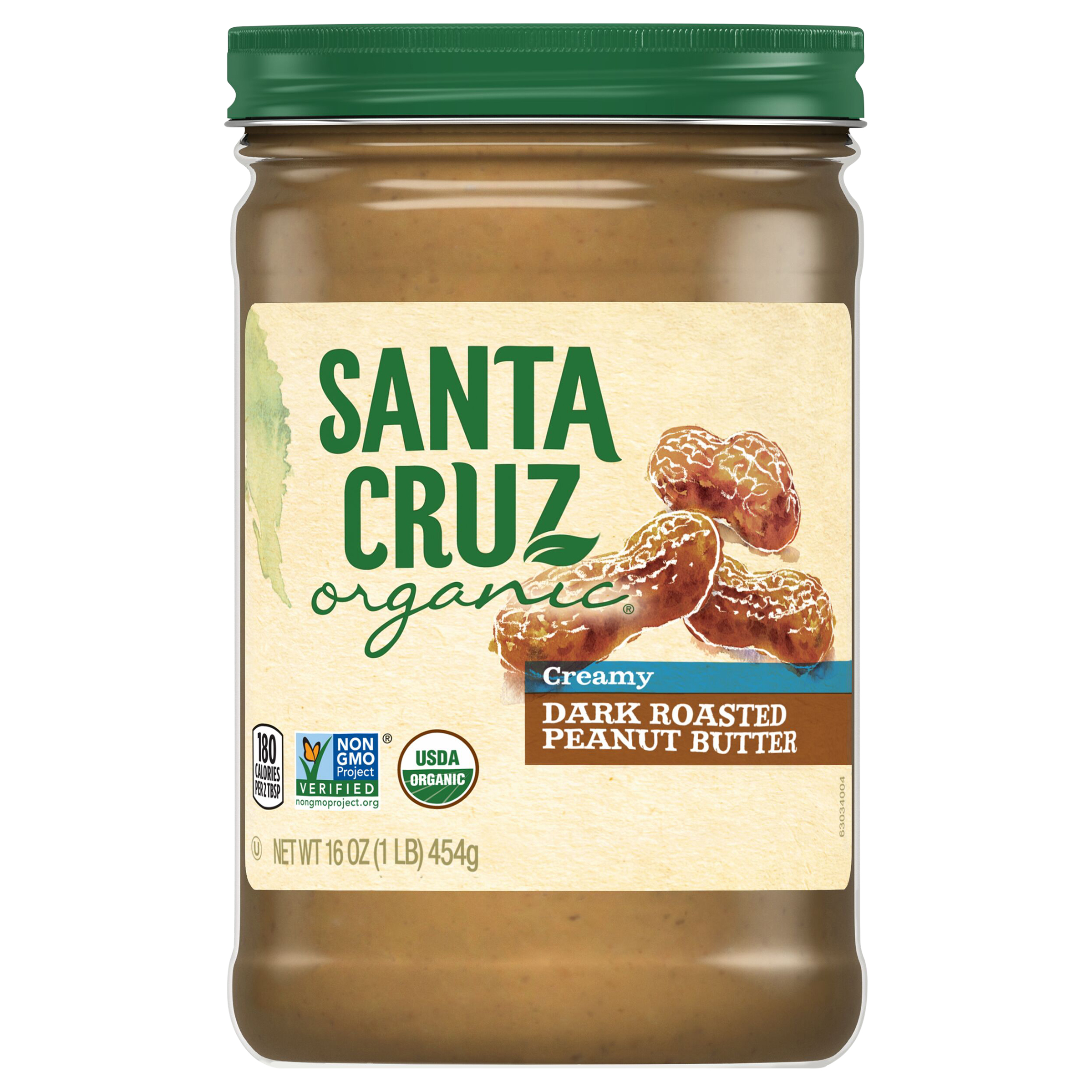 Santa Cruz Organic Creamy Dark Roasted Peanut Butter,