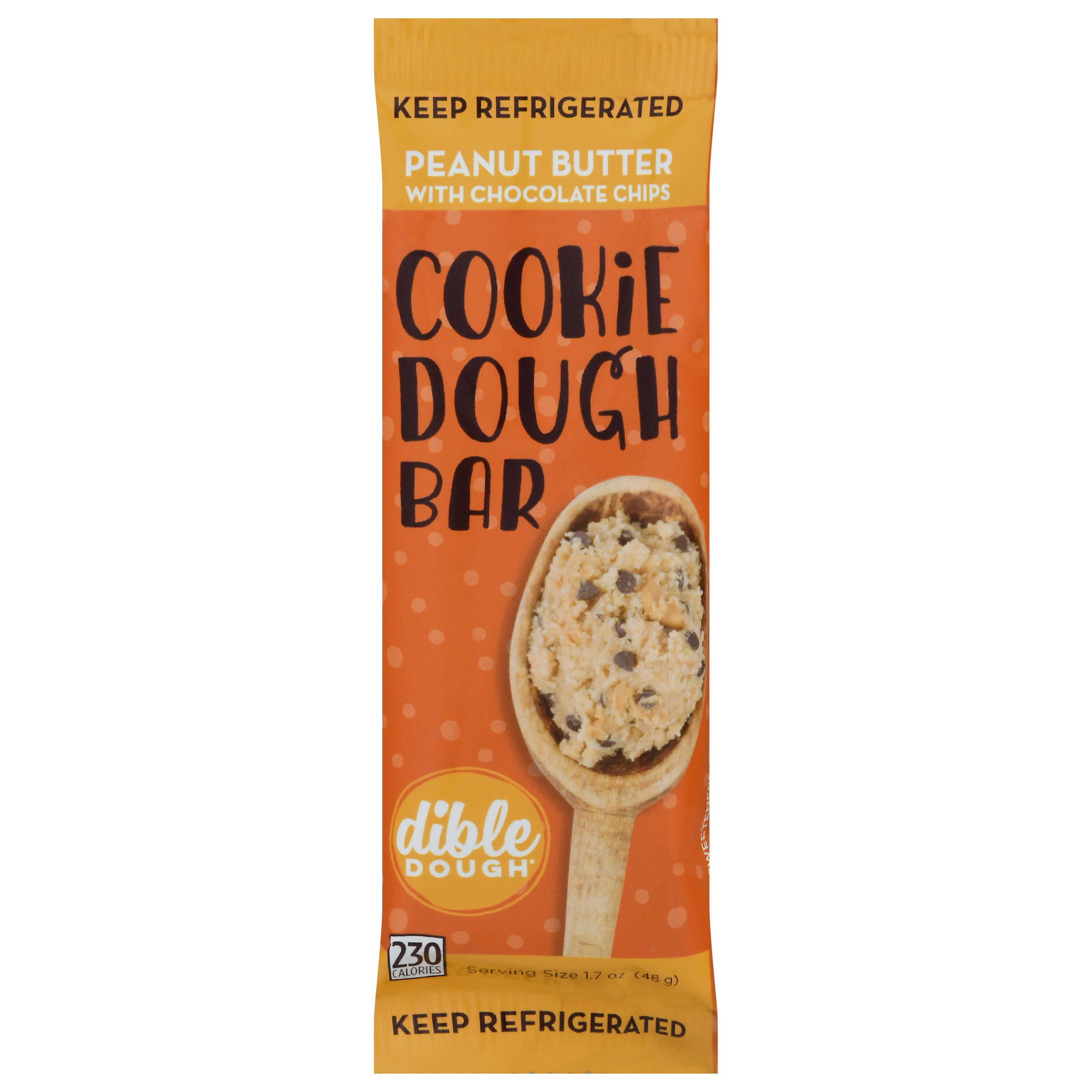 Dible Dough Peanut Butter with Chocolate Chips Cookie Dough Bar