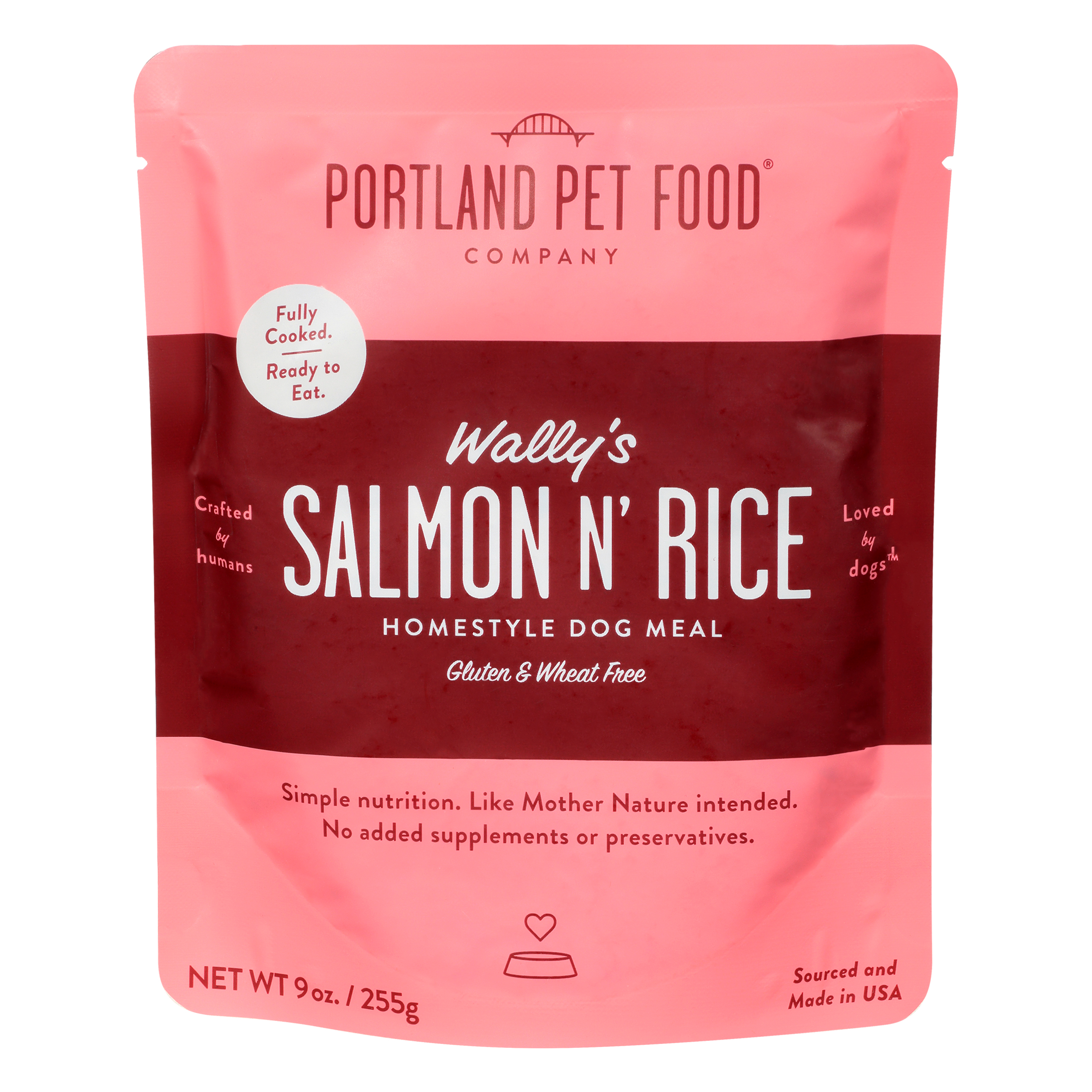 Portland Pet Food Homestyle Wally's Salmon N' Rice Dog Meal