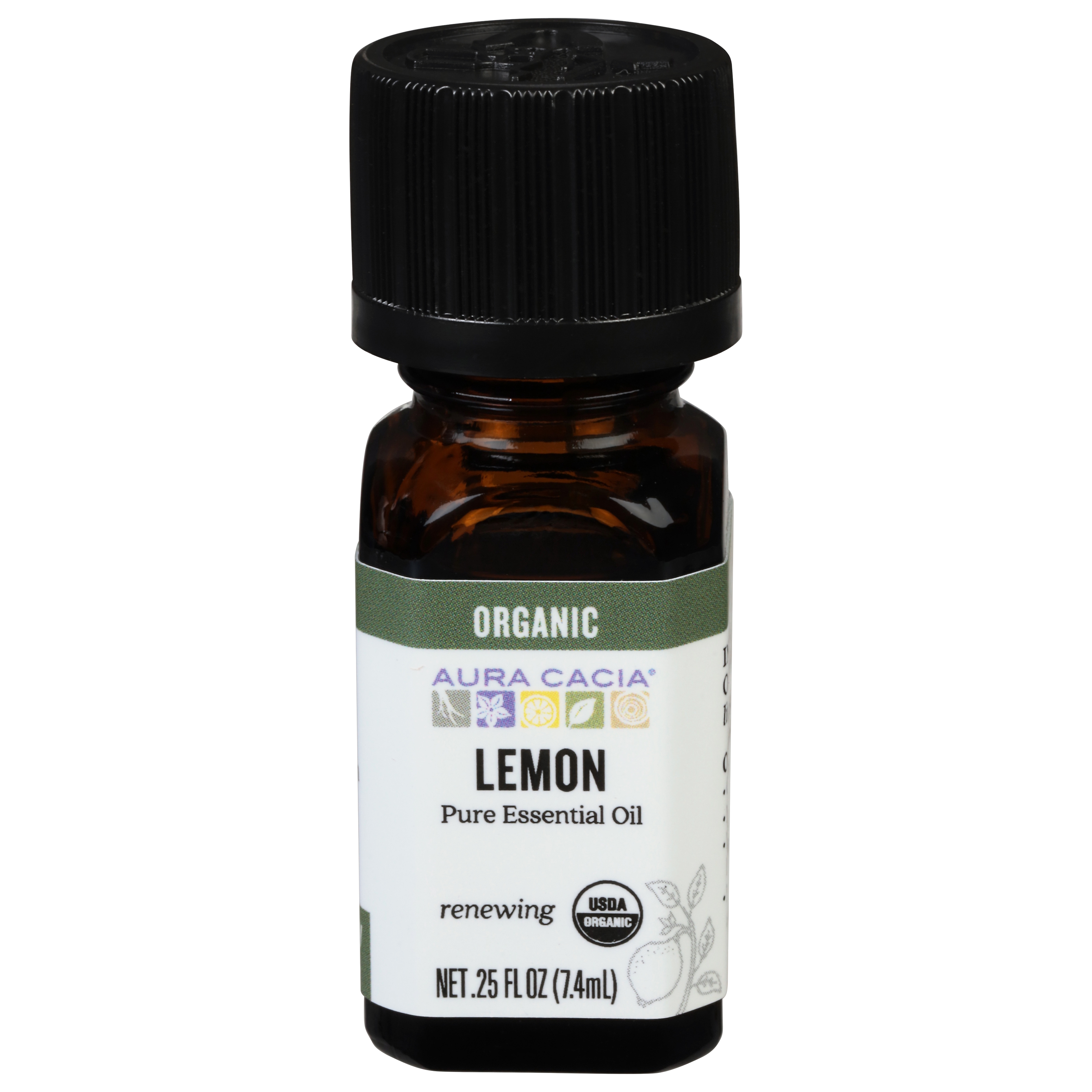 Aura Cacia Organic Renewing Lemon Pure Essential Oil