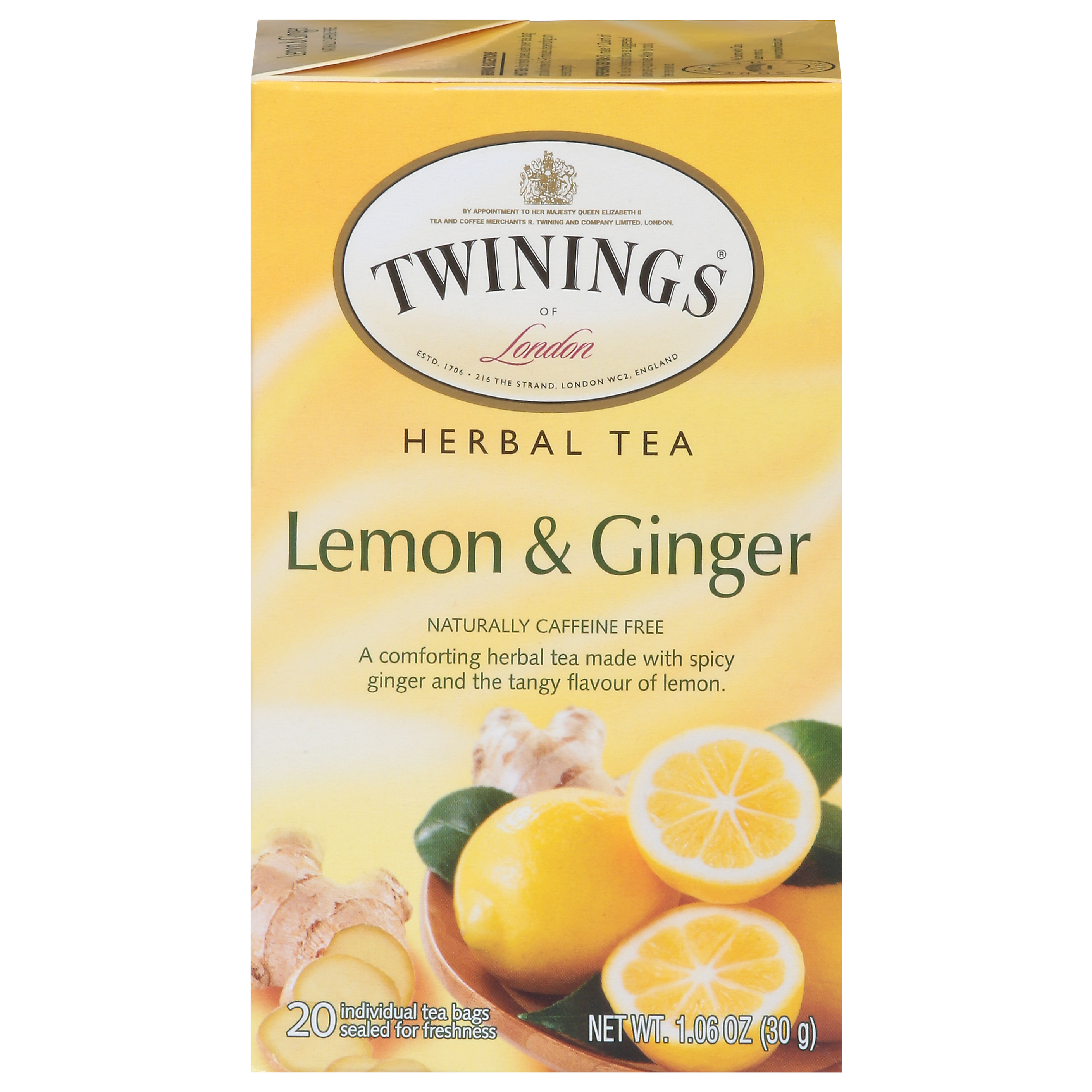Twinings Tea Bags Lemon & Ginger Herbal Tea