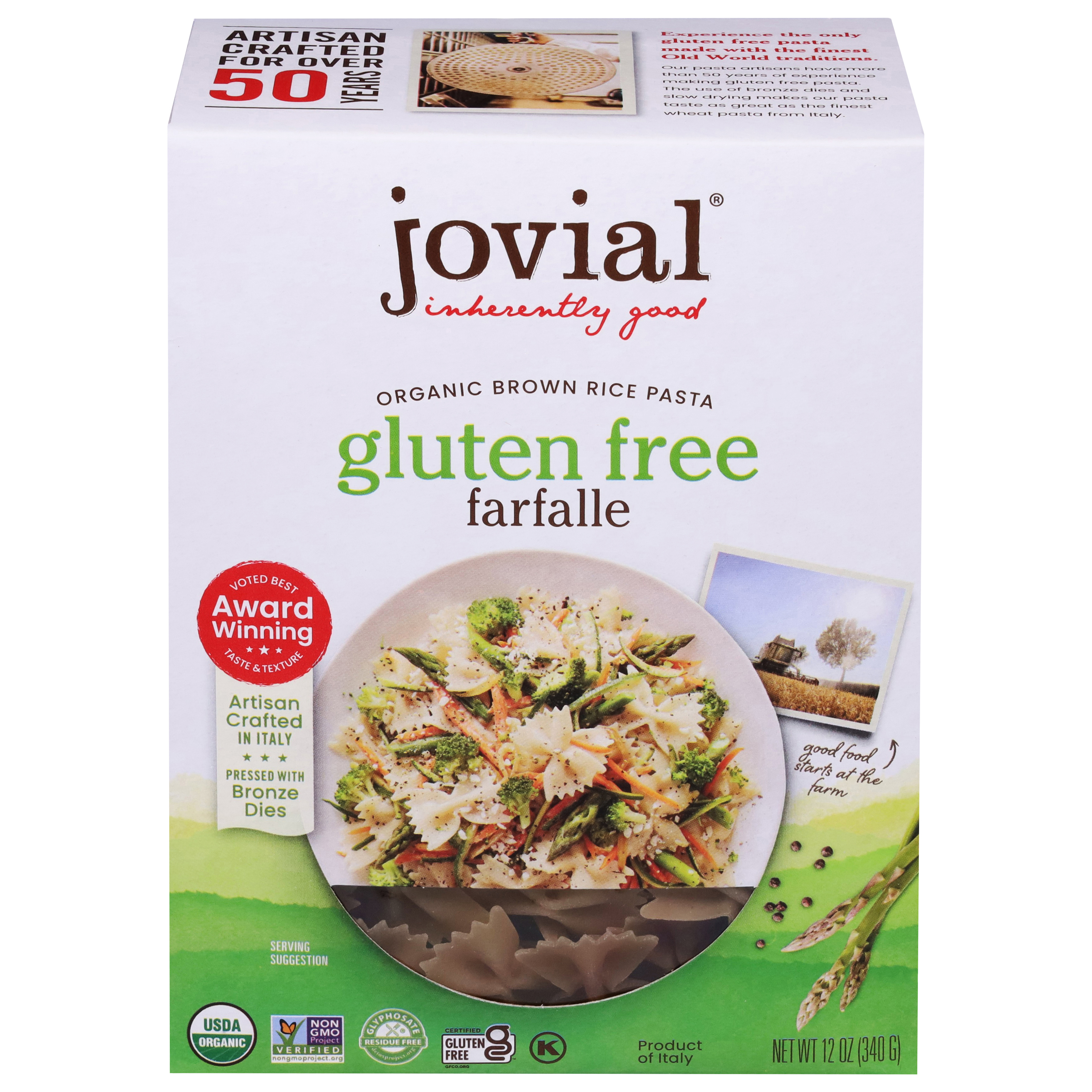 Jovial Organic Brown Rice Pasta Farfalle
