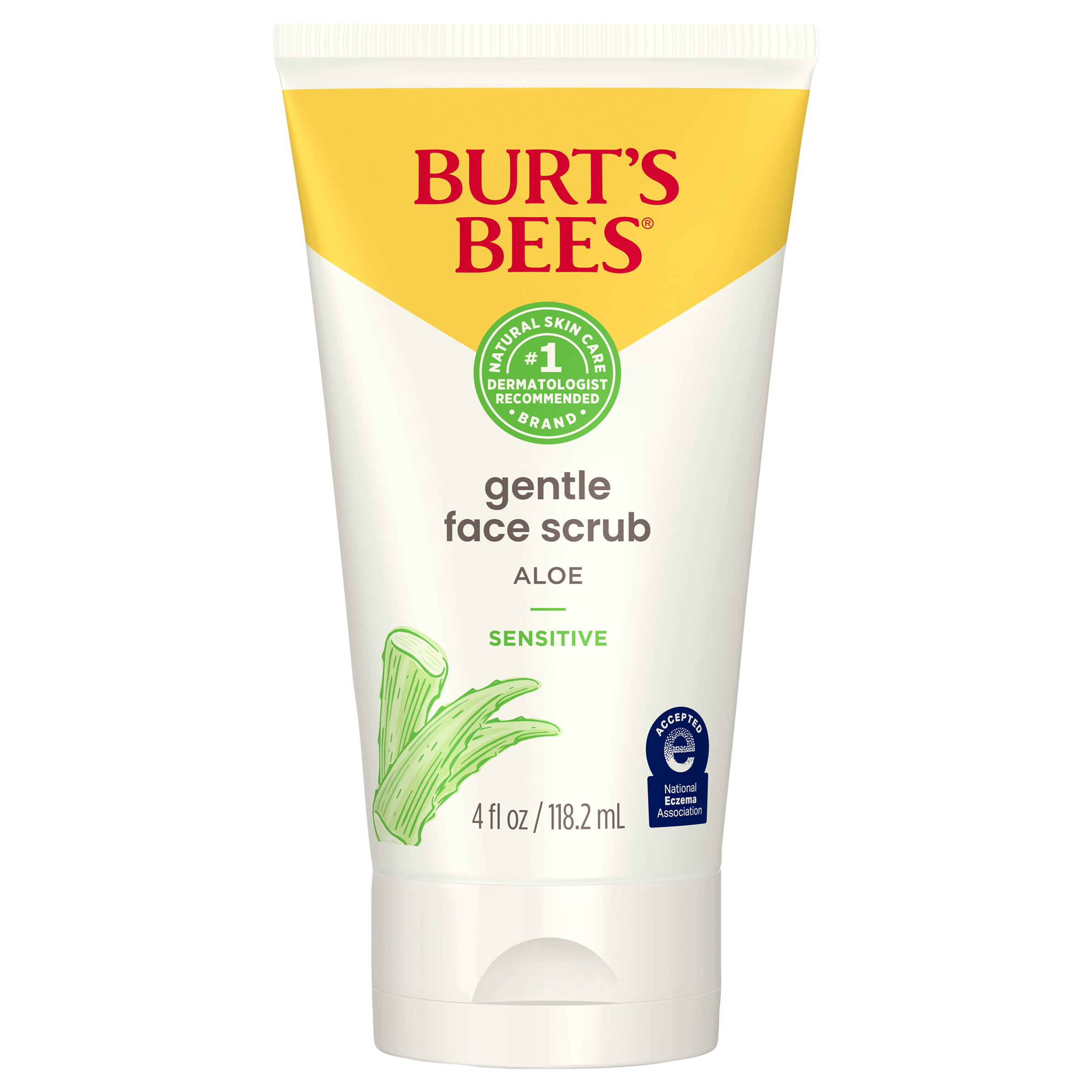 Burt's Bees® Sensitive Solutions Gentle Face Scrub with Aloe, 98.9% Natural Origin, 4 Fluid Ounces