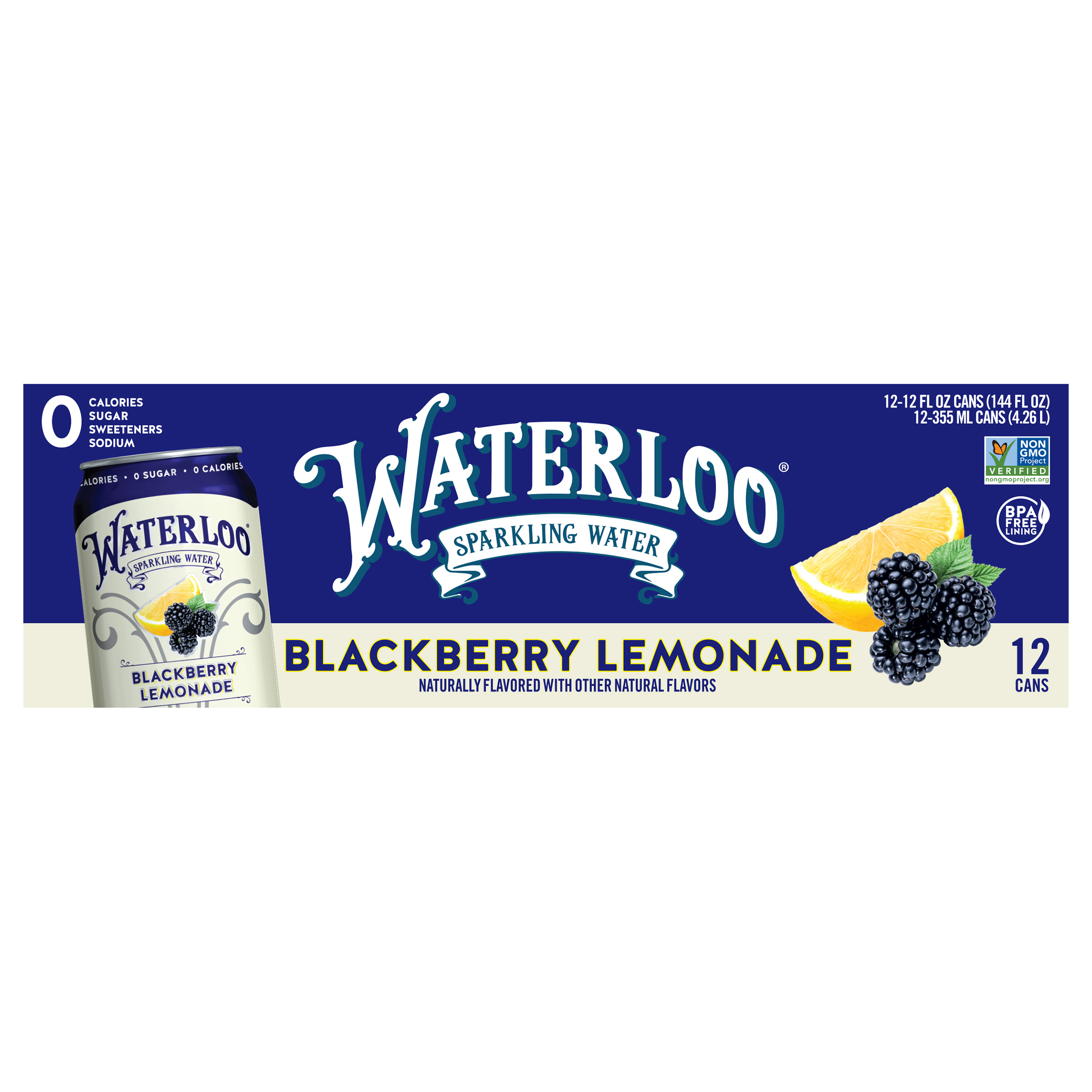 Waterloo Blackberry Lemonade Sparkling Water - 12pk /