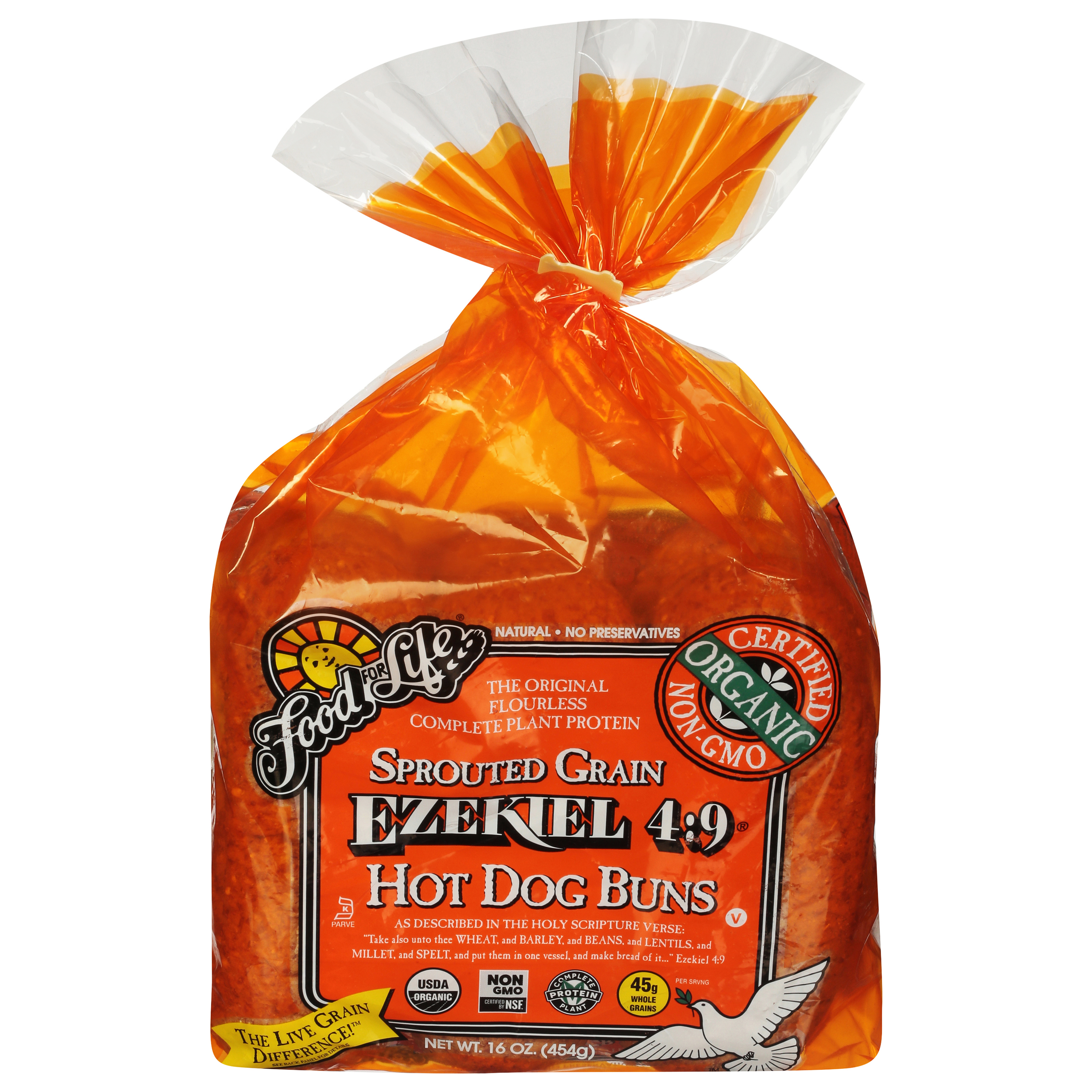 Food For Life Ezekiel 4:9 Sprouted Grain Hot Dog Buns