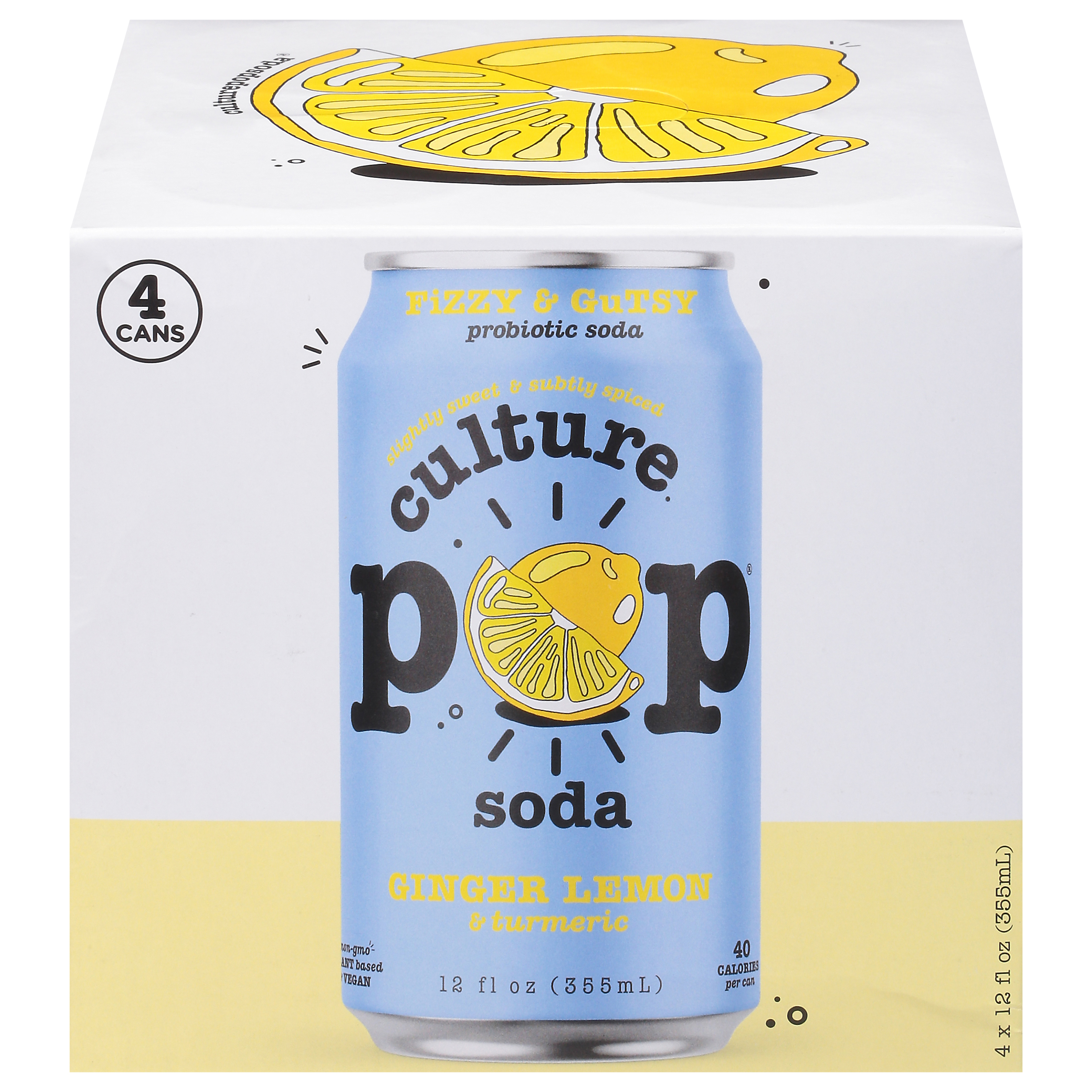 Culture Pop Ginger Lemon & Turmeric Probiotic Soda
