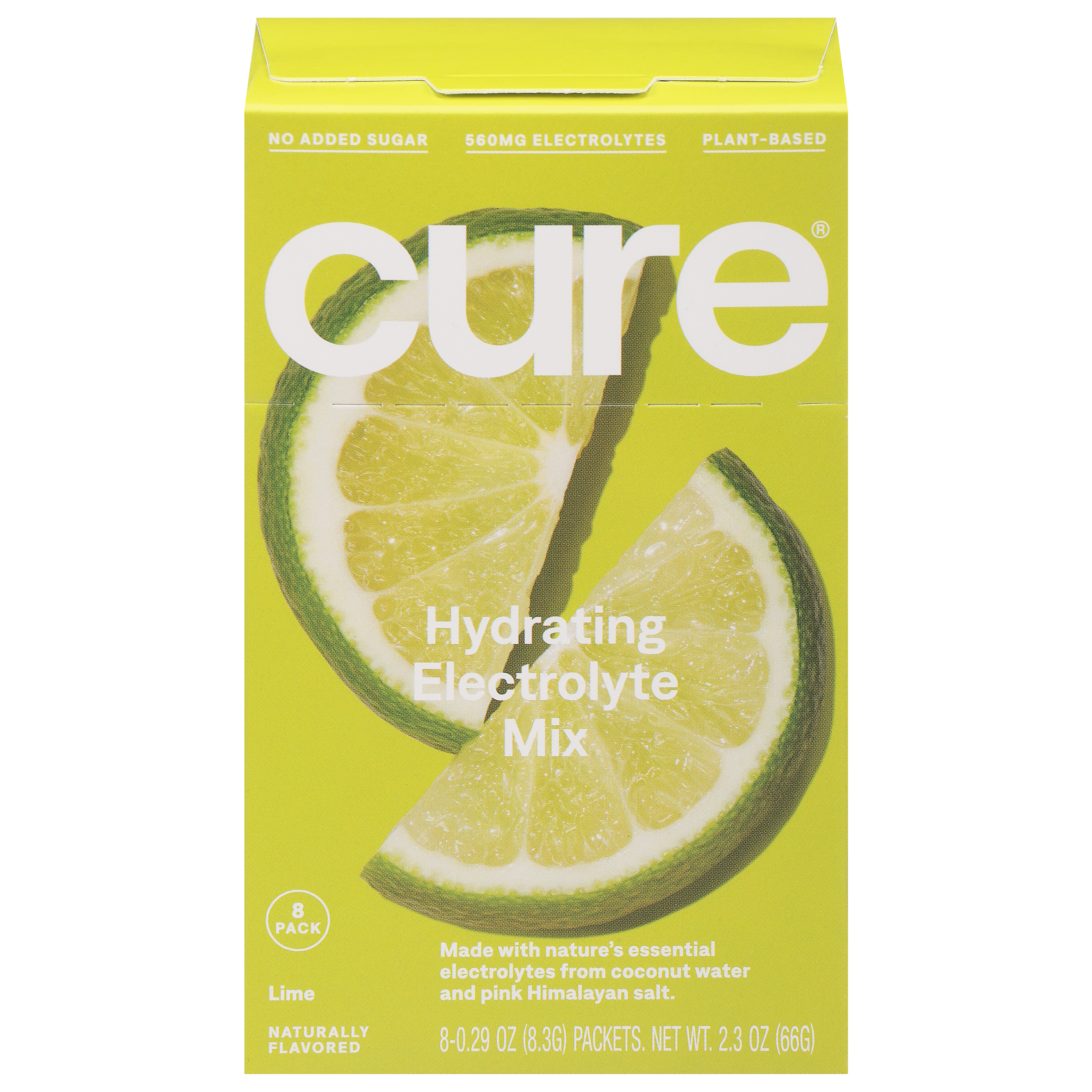 Cure Hydrating Lime Electrolyte Mix 8 Pack 8 - 0.29 oz Packets