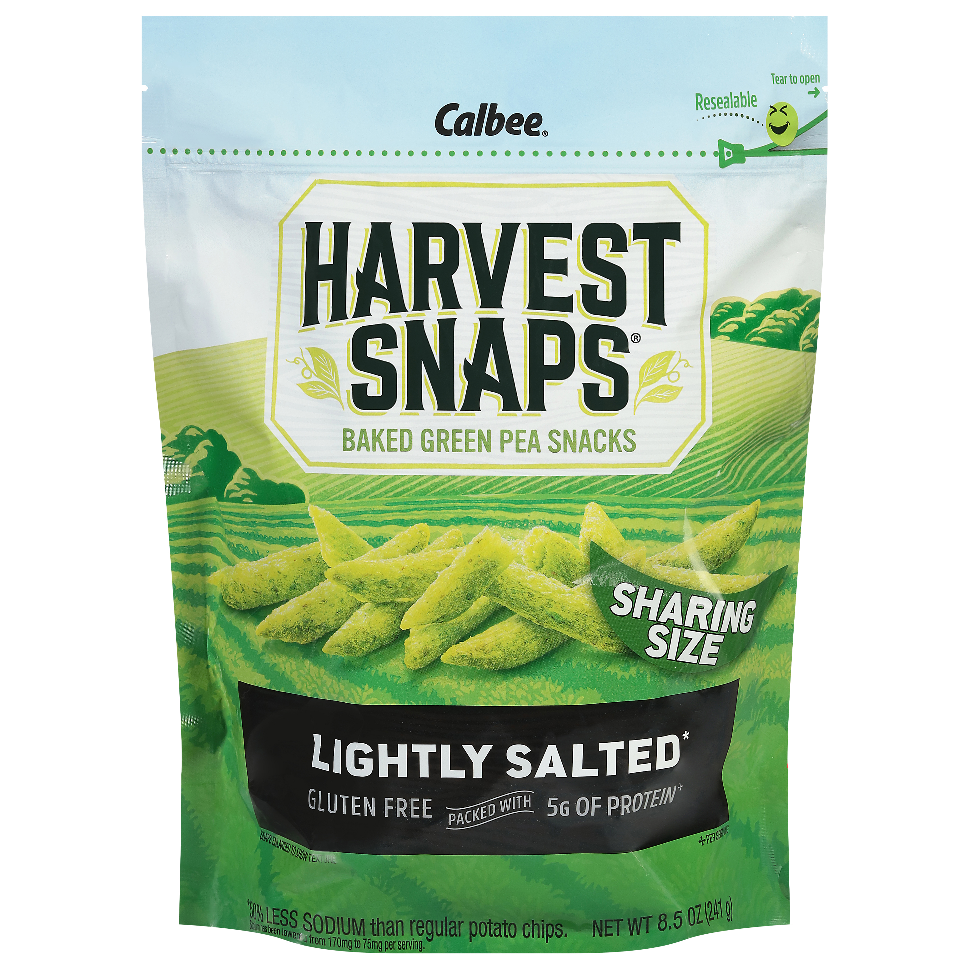 Harvest Snaps Baked Lightly Salted Green Pea Snacks Sharing Size