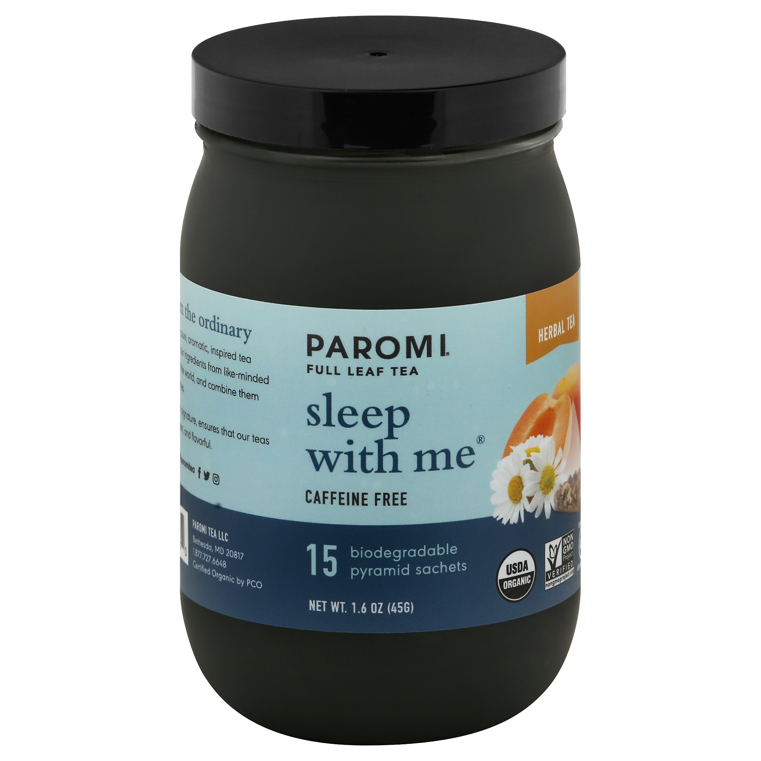 Paromi Sleep with Me Caffeine Free Pyramid Sachets Herbal Tea