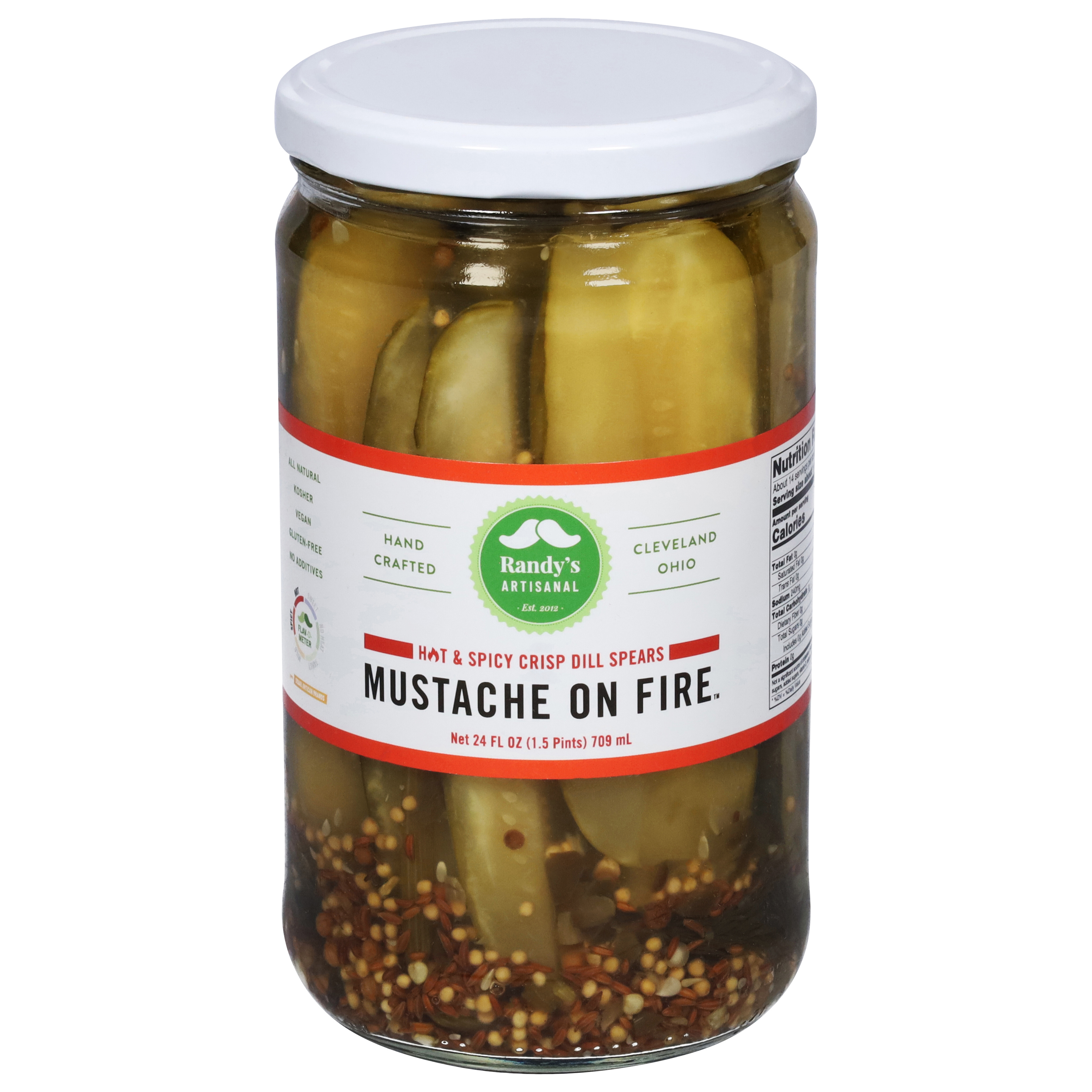 Randy's Artisanal Hot & Spicy Crisp Mustache on Fire Dill Spears