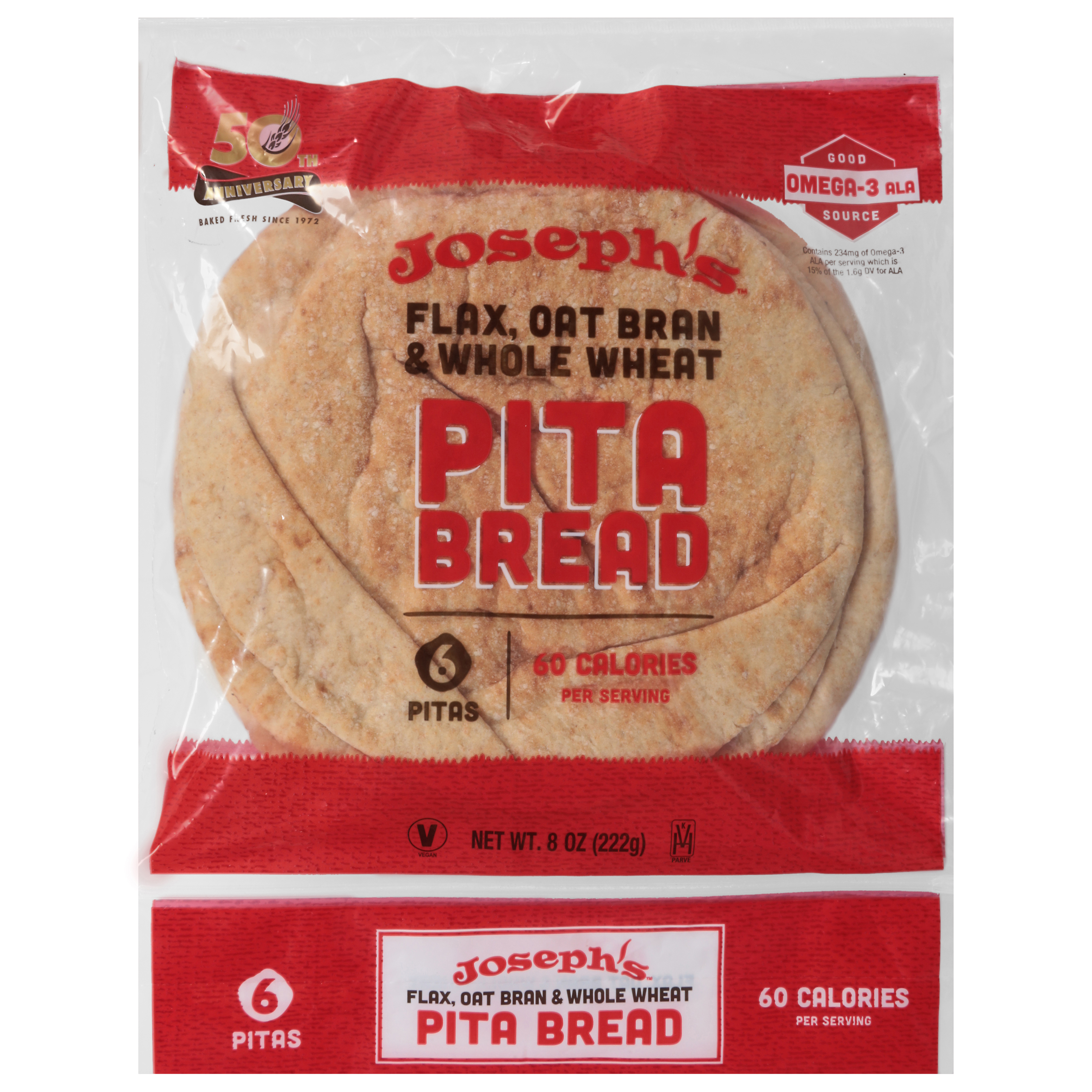 Joseph's Flax, Oat Bran & Whole Wheat Pita Bread