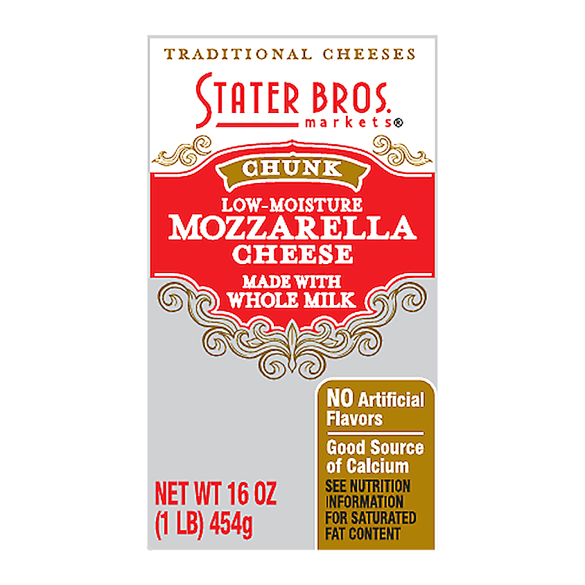 Stater Bros Markets Mozzarella Cheese Chunk 16 oz