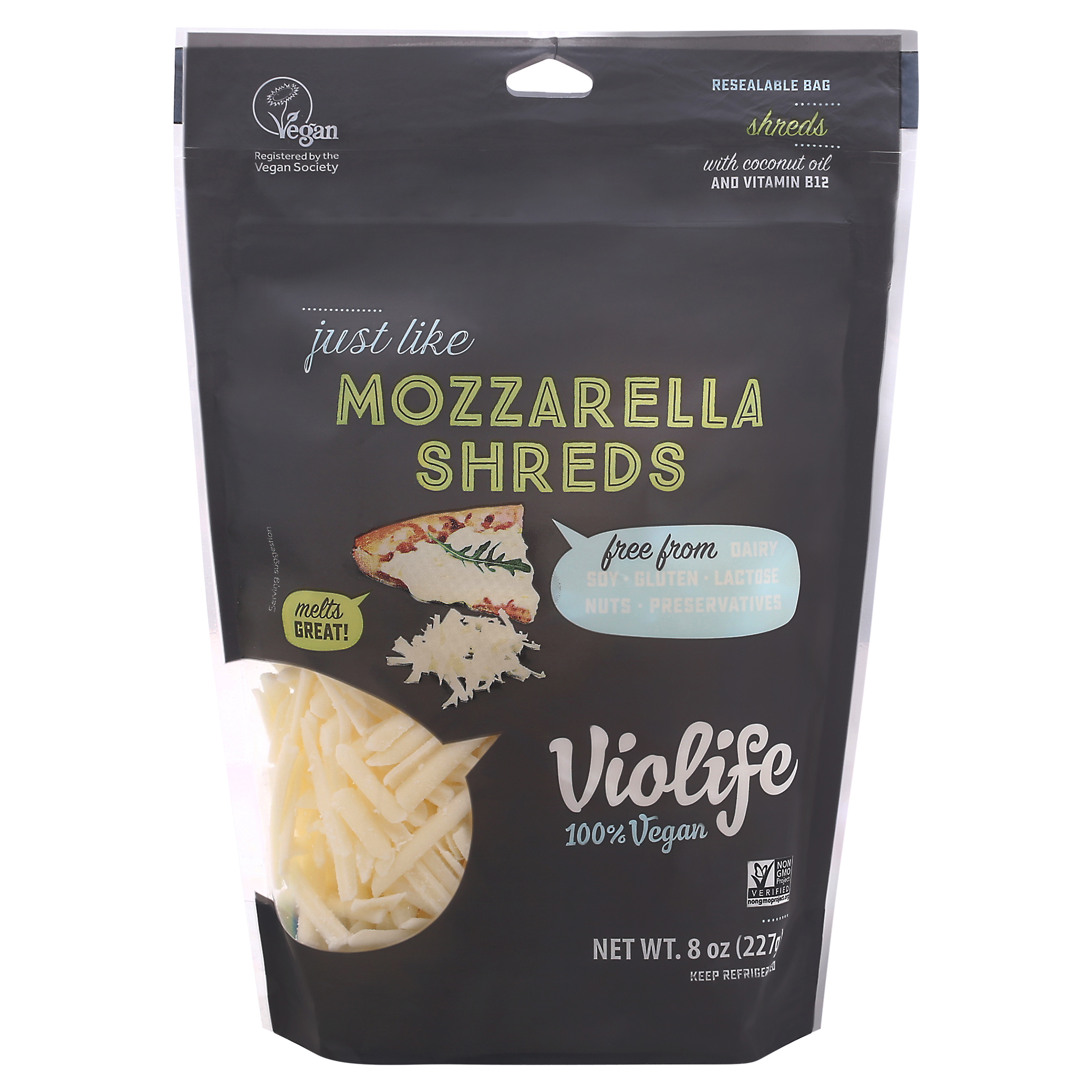 Violife Just Like Mozzarella Cheese Shreds 8 oz Pouch