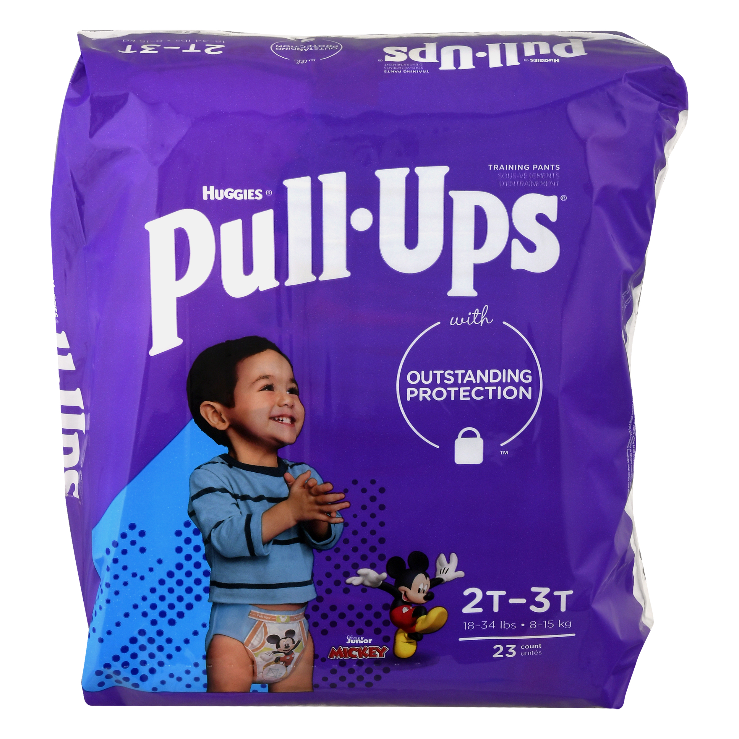 Huggies Pull-Ups Disney Junior Mickey Size 2T-3T (18-34 lbs) Training Pants 23 ea