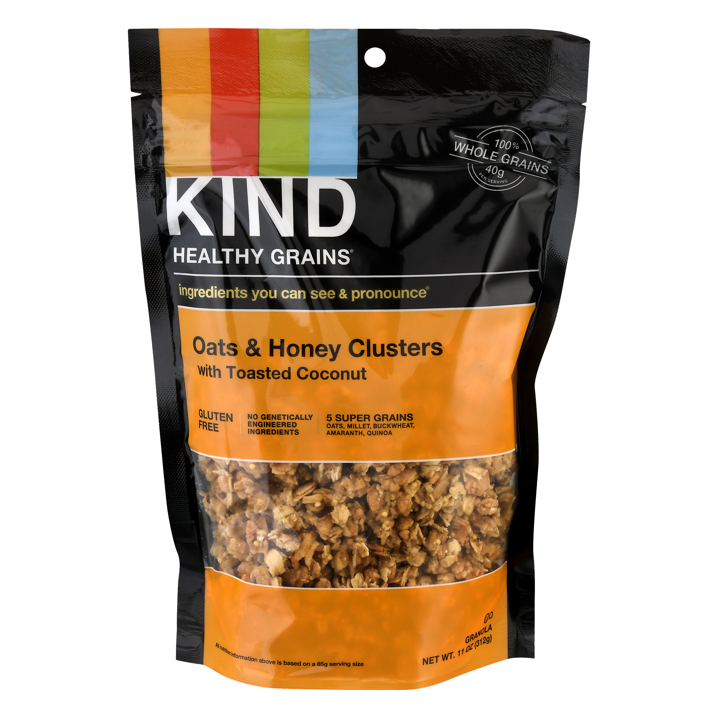 KIND Healthy Grains Oats & Honey Clusters with Toasted Coconut Granola