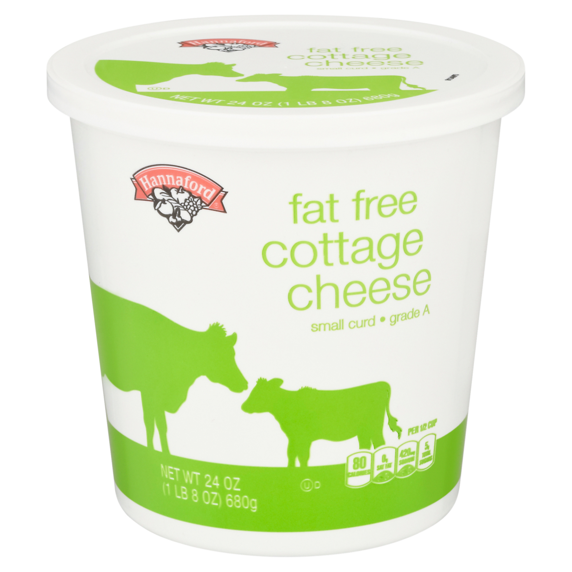 Hannaford Fat Free Small Curd Cottage Cheese 24 oz