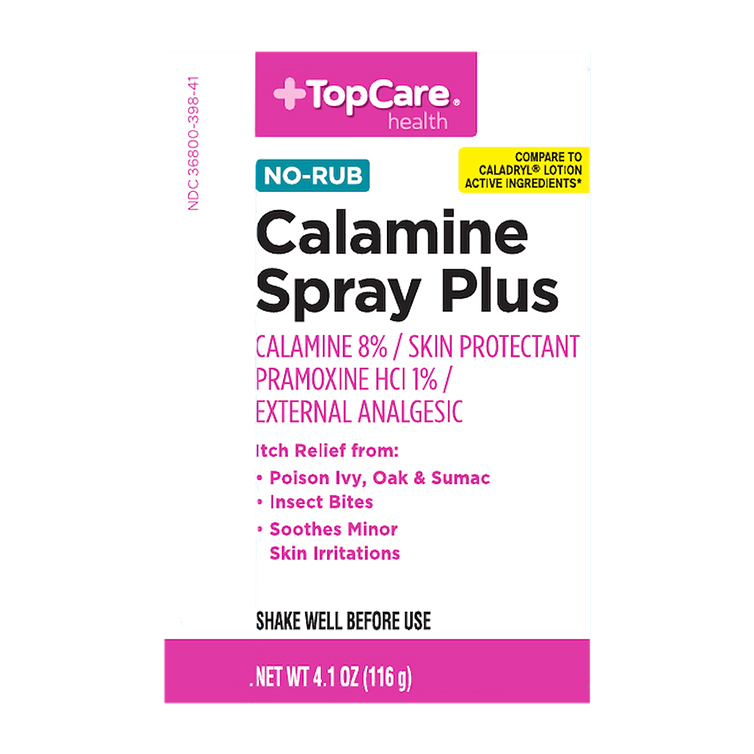 TopCare Health NoRub Calamine Spray Plus 4.1 oz Bottle