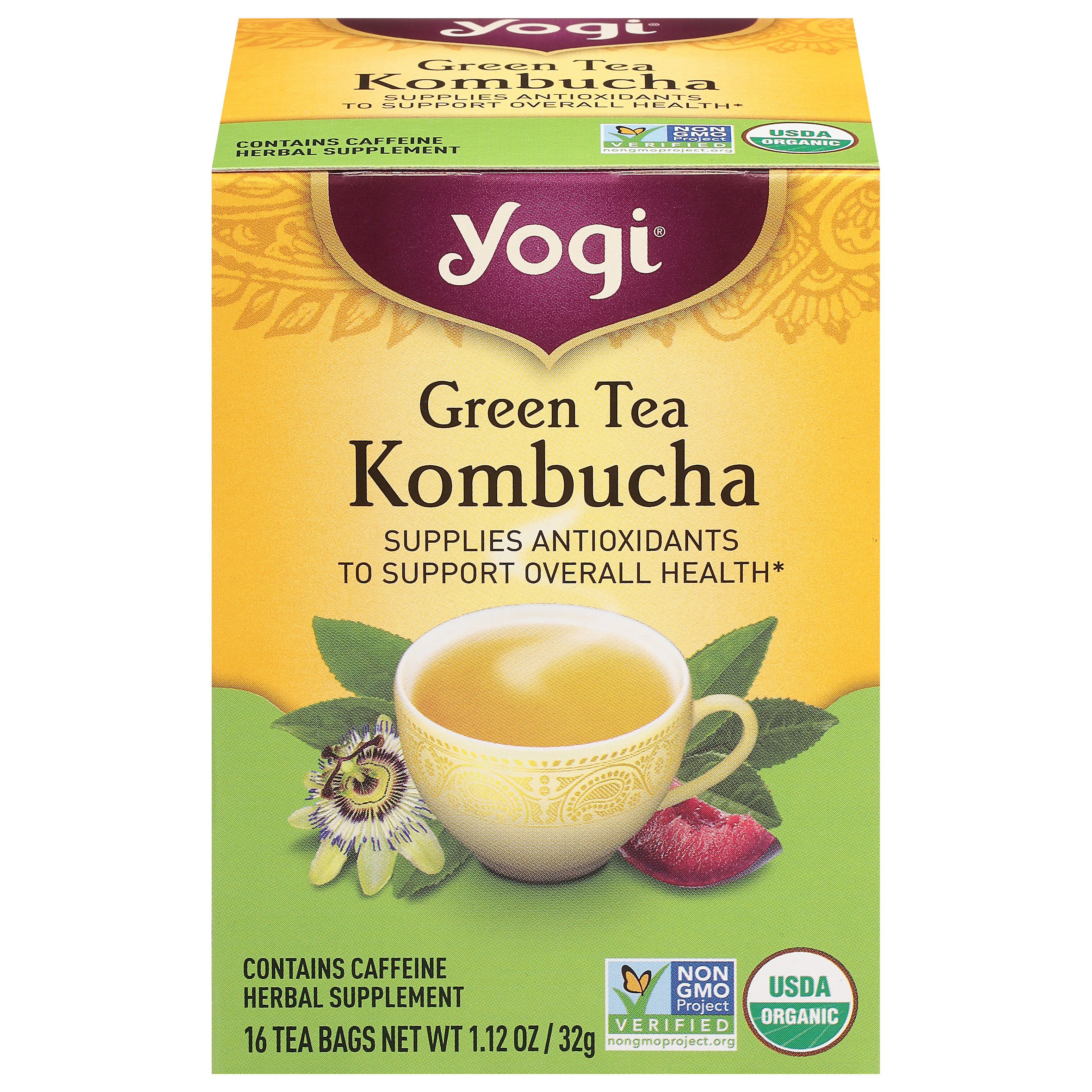 Yogi Tea Bags Green Tea Kombucha