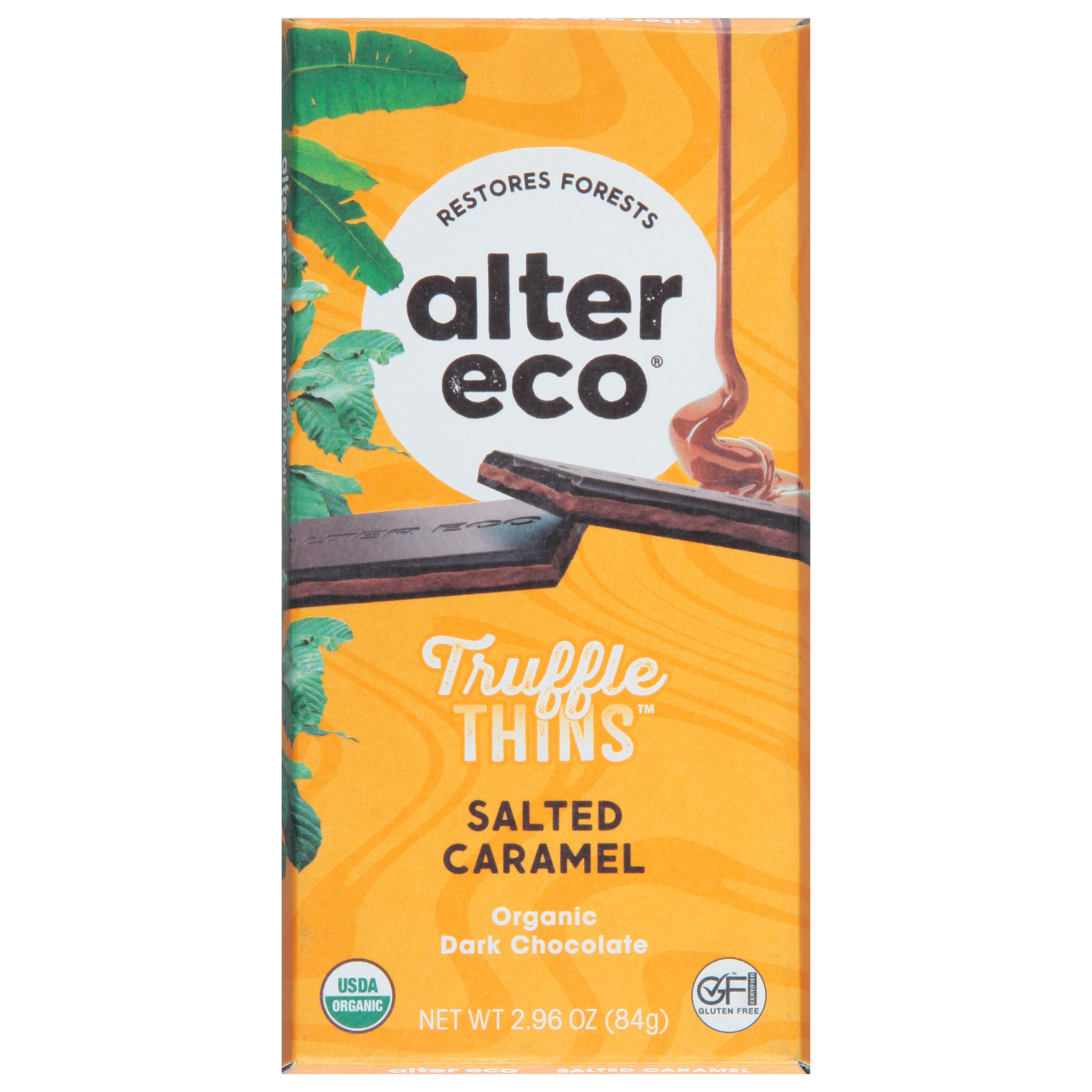 Alter Eco Truffle Thins Dark Organic Salted Caramel Chocolate