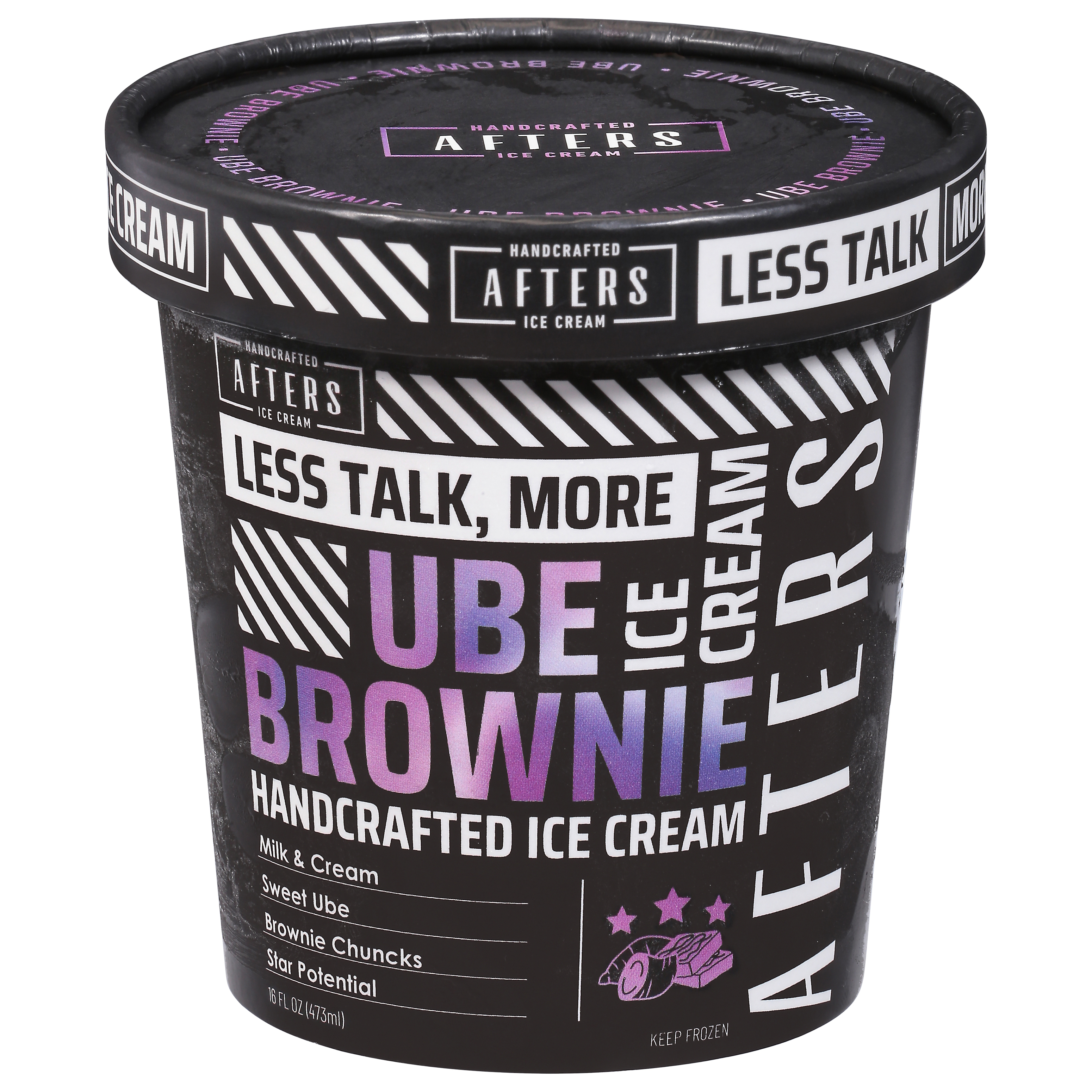 Afters Ice Cream Handcrafted Milk & Cream Ube Brownie Ice Cream
