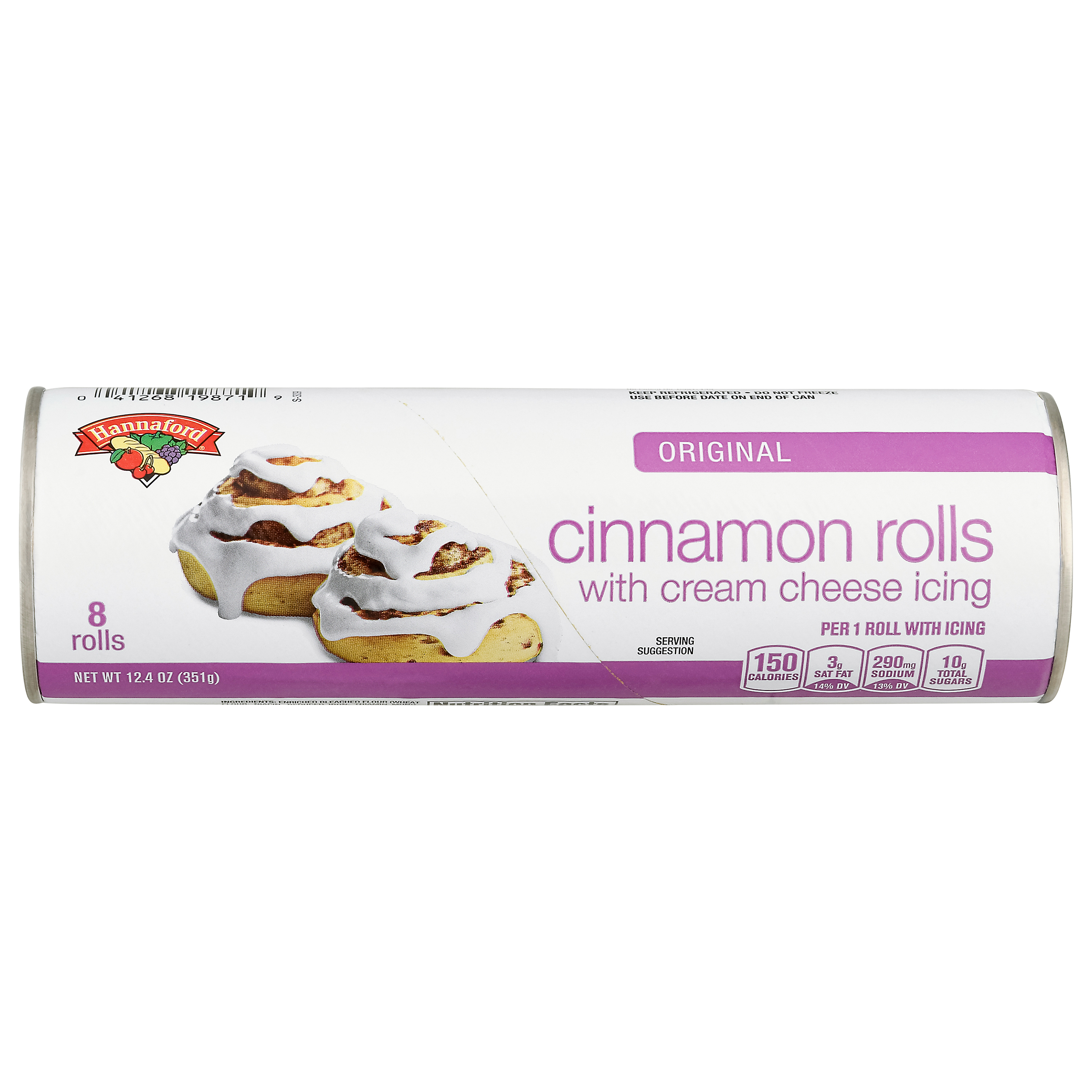 Hannaford Original Cinnamon Rolls with Cream Cheese Icing 8 ea