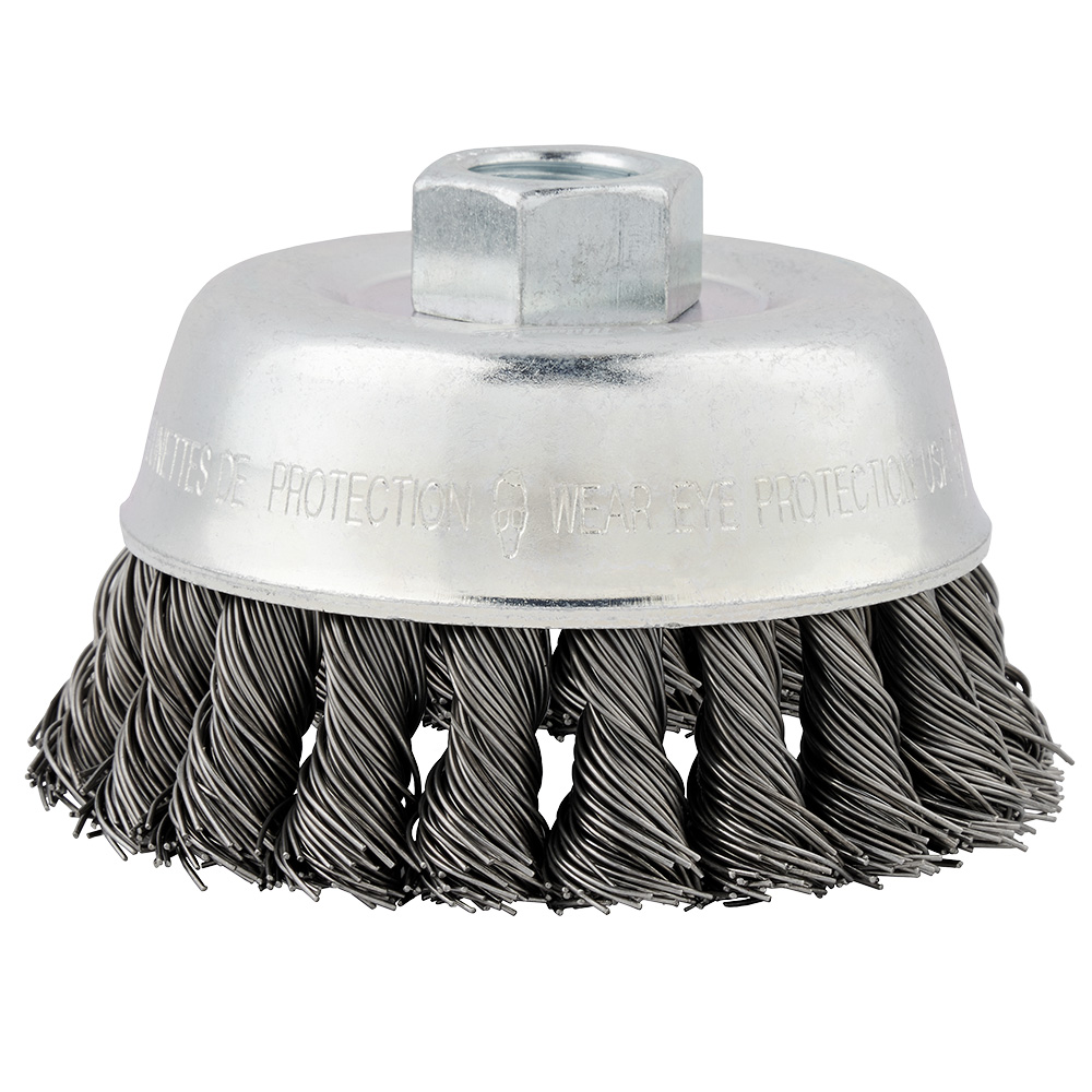 3-1/2" Knot Wire Cup Brush - Carbon Steel