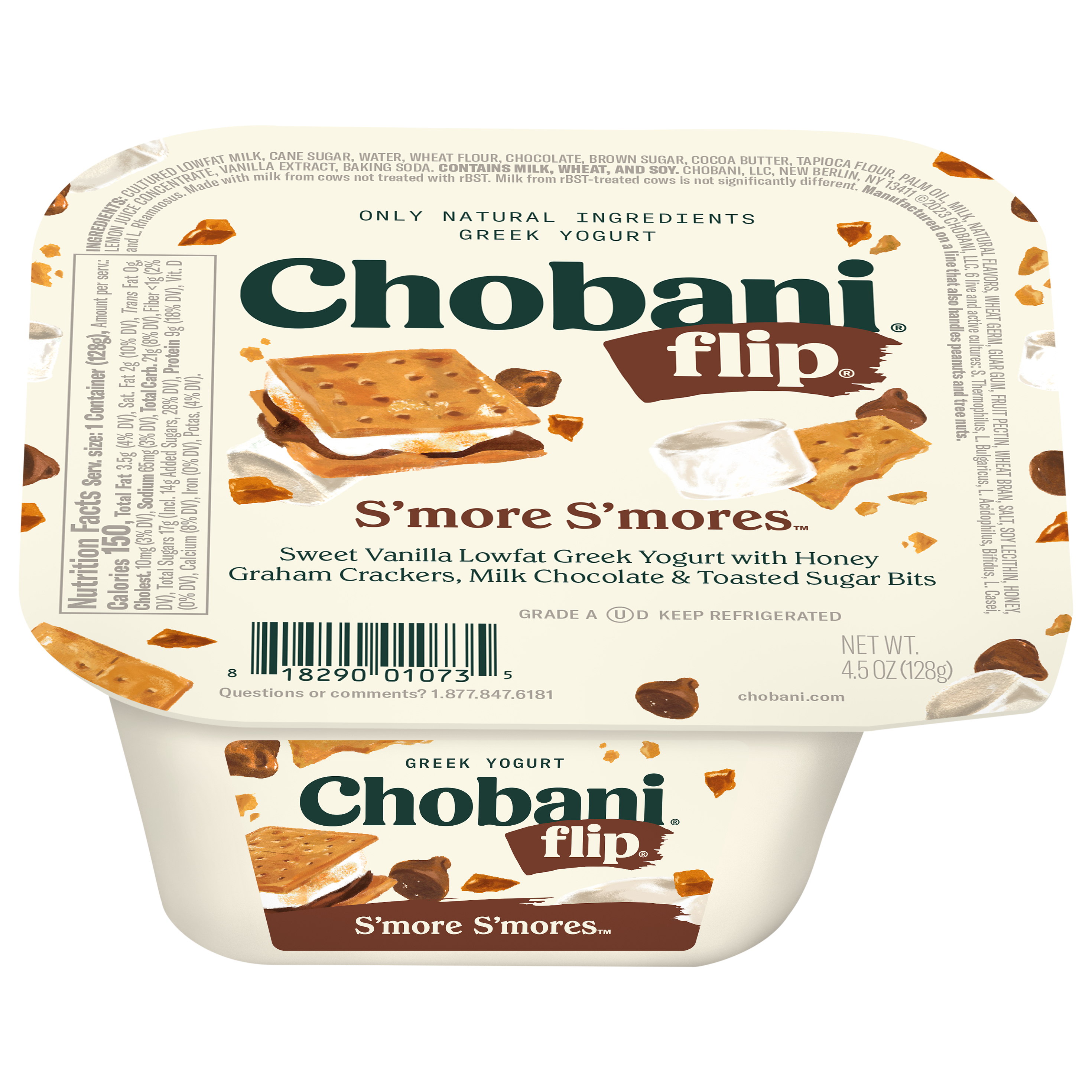 Chobani® Flip® Low-Fat Greek Yogurt Chocolate S'more S'mores