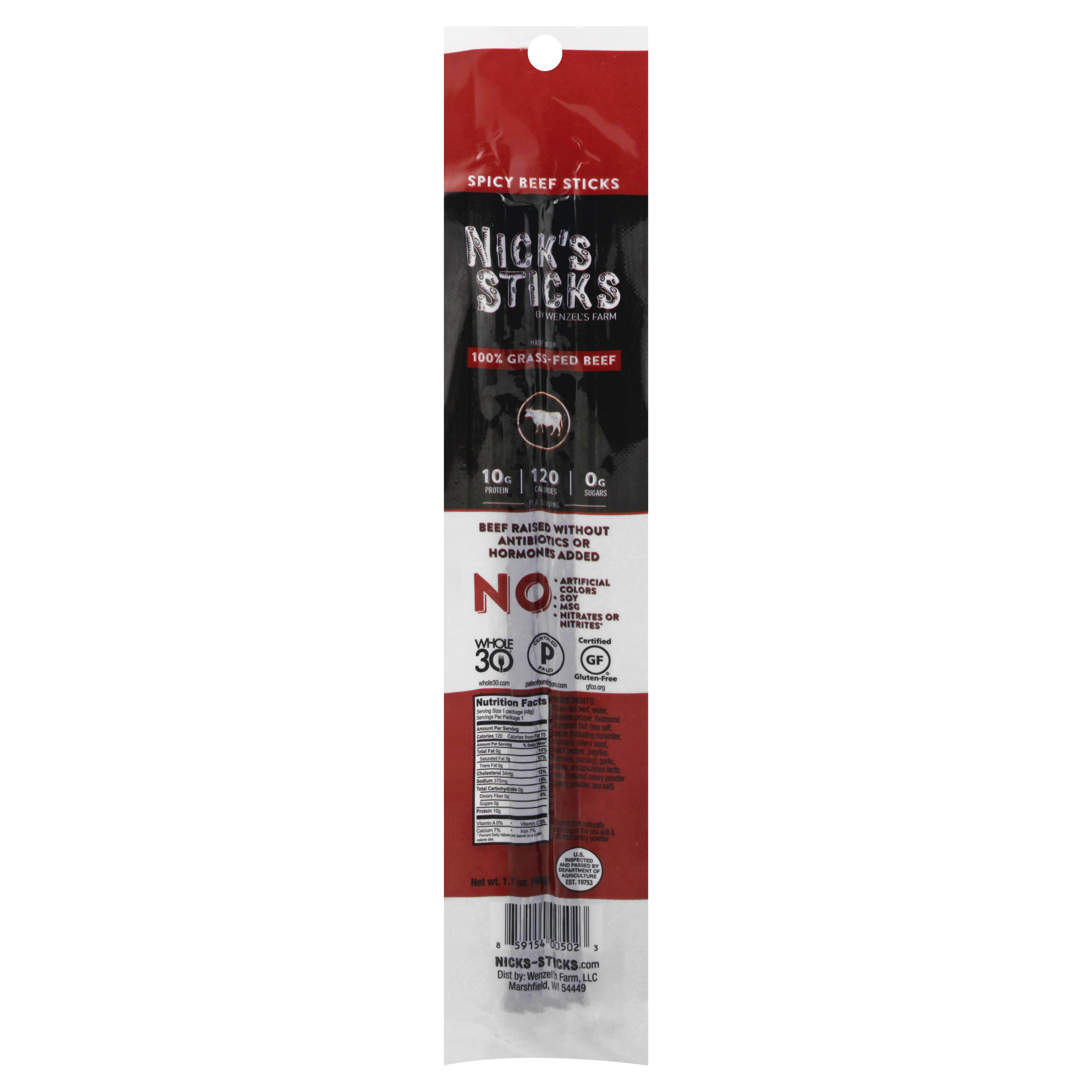 Nicks Sticks Spicy Beef Sticks