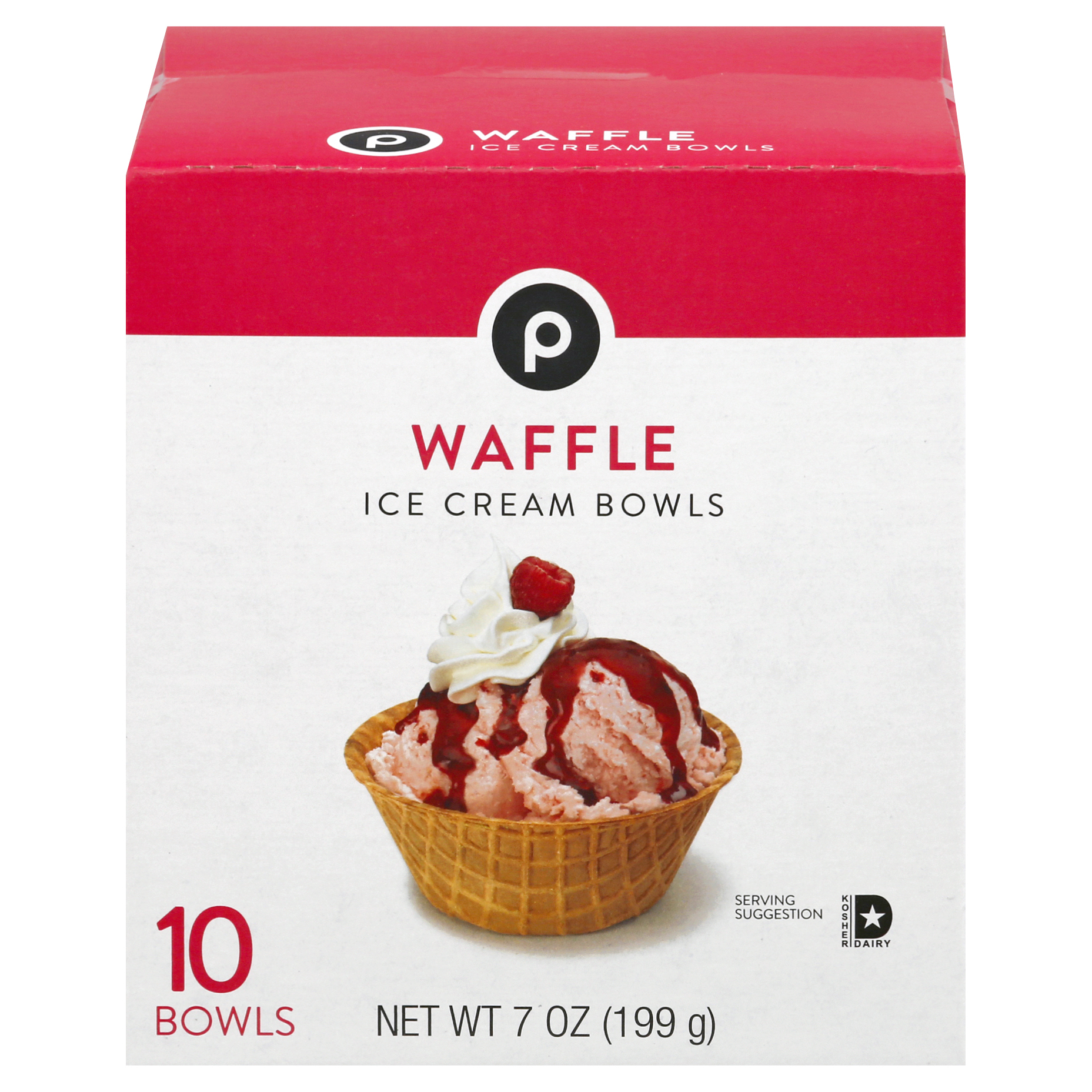 Publix Waffle Ice Cream Bowls 10 Bowls 10 ea