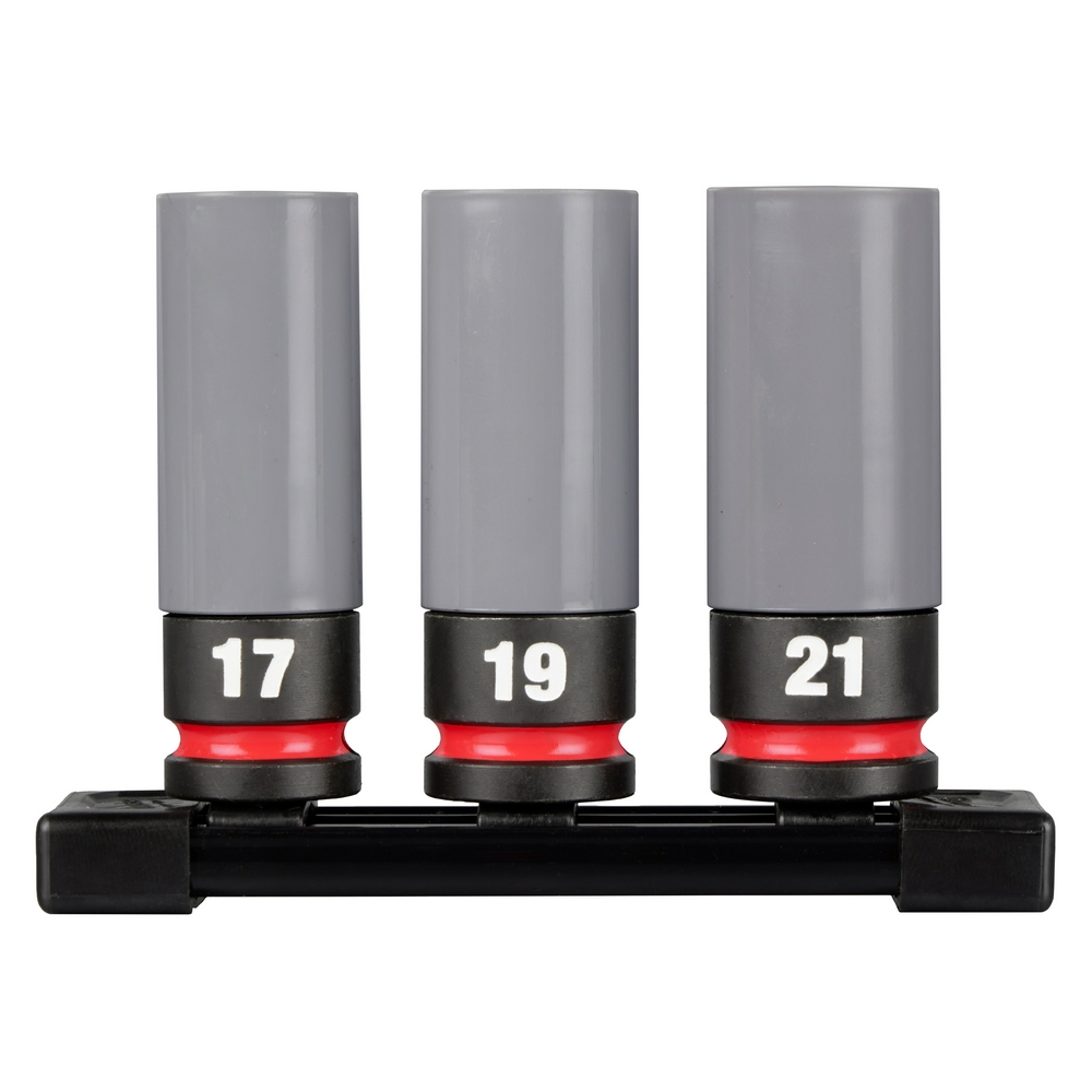 SHOCKWAVE Impact Duty 1/2 Drive Metric 3PC Lug Nut Wheel Socket Set