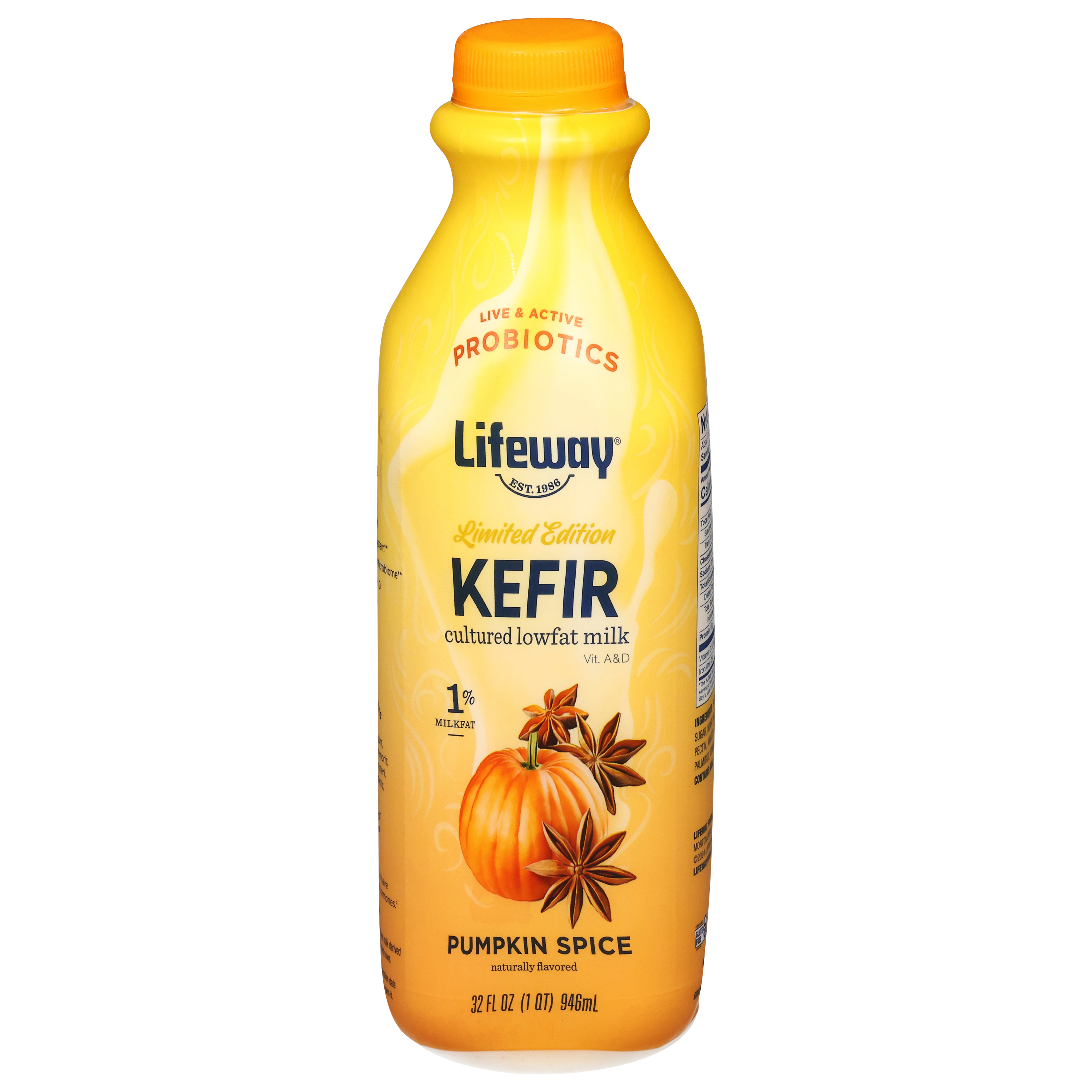 Lifeway Lowfat 1% Milkfat Kefir Pumpkin Spice Milk