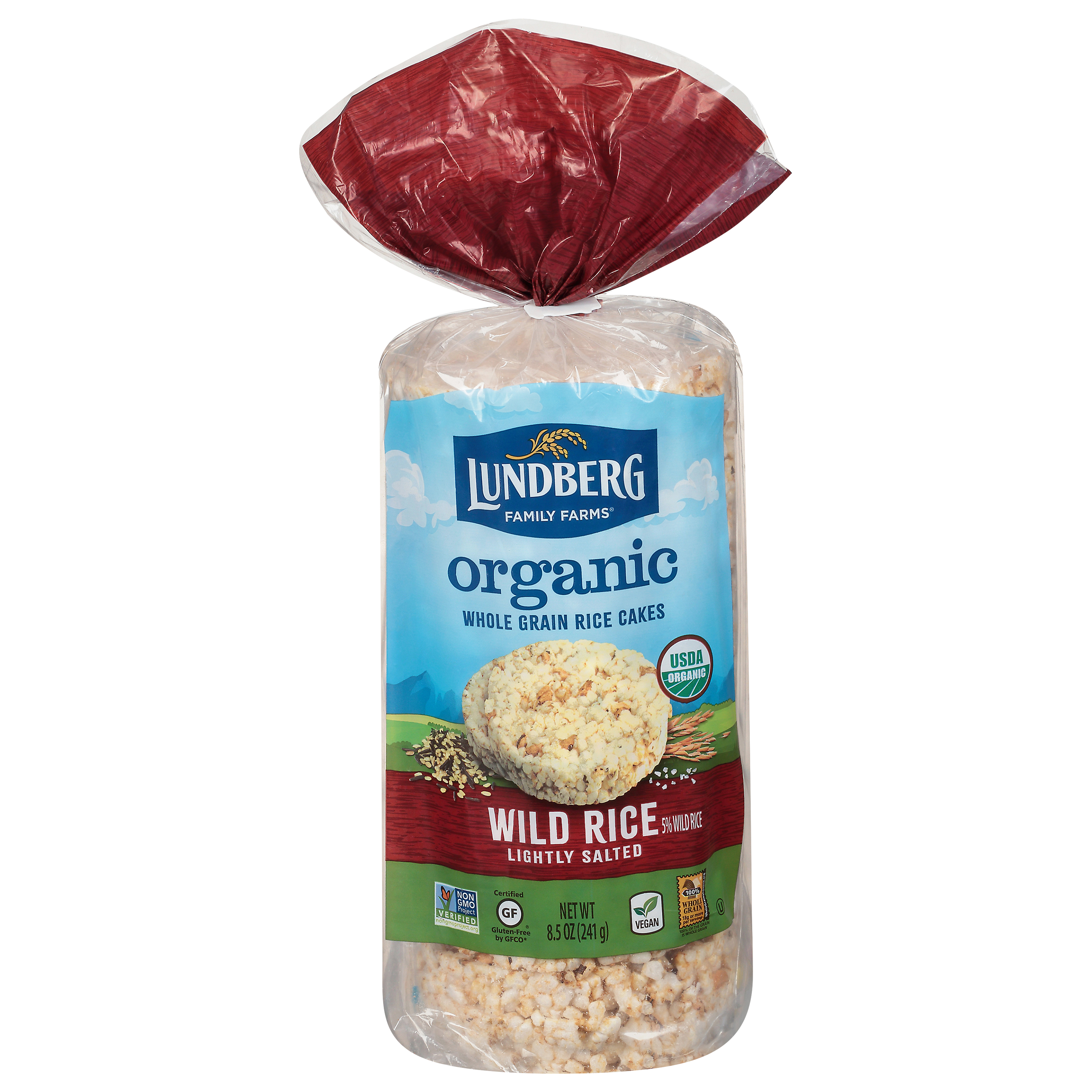 Lundberg Family Farms Organic Wild Rice Whole Grain Lightly Salted Rice Cakes