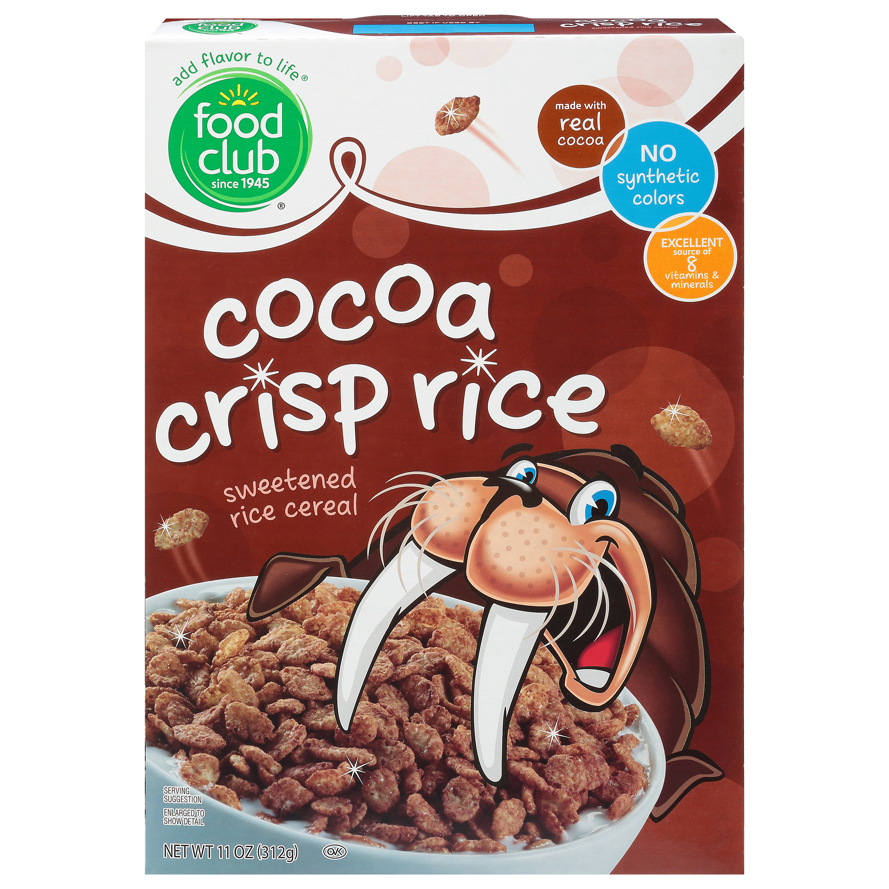 Sweetened cocoa crisp rice cereal - Market Basket - 11.0 oz